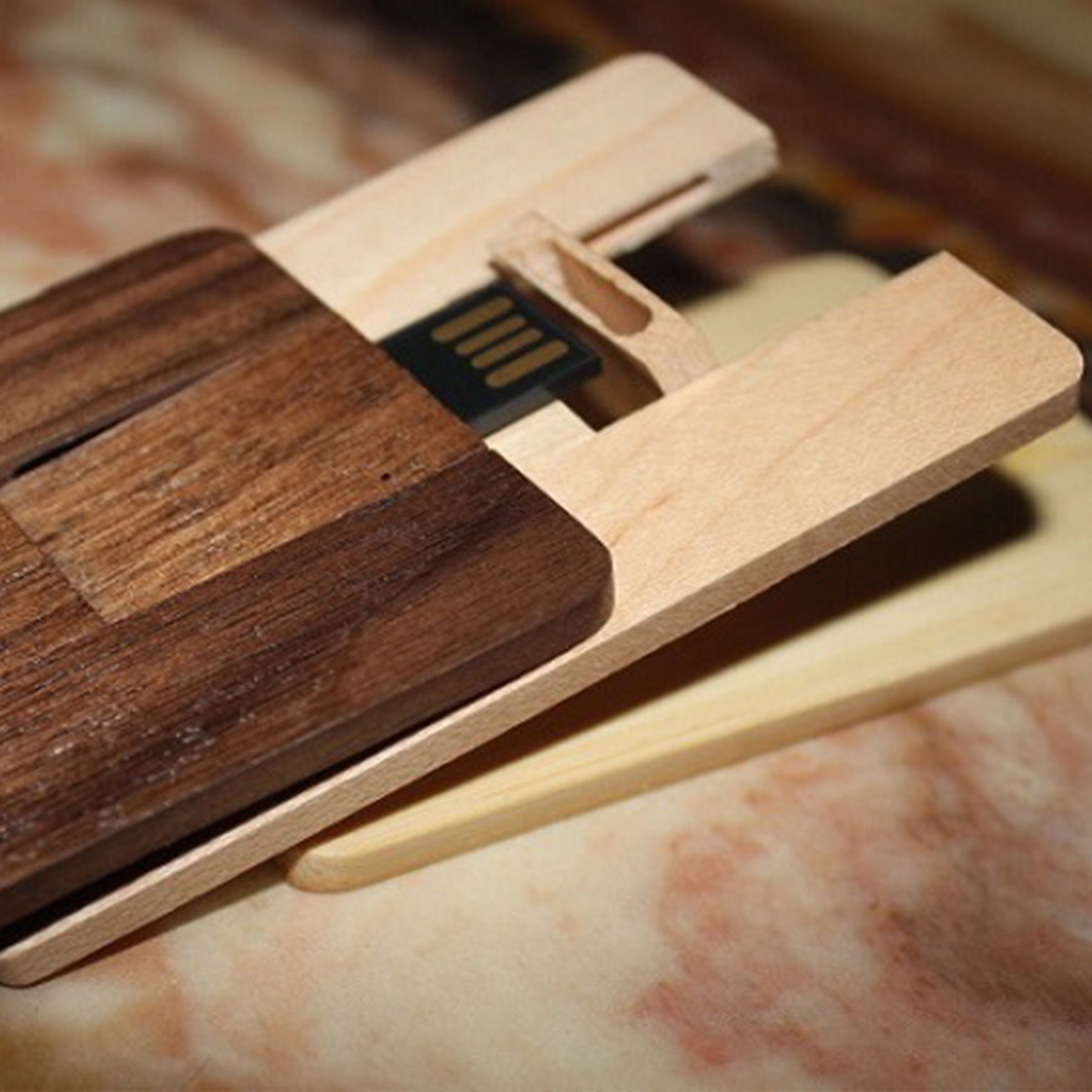 Eco-friendly Wooden 16GB USB | 環保木質16GB名片USB個性禮品卡片BG17-23