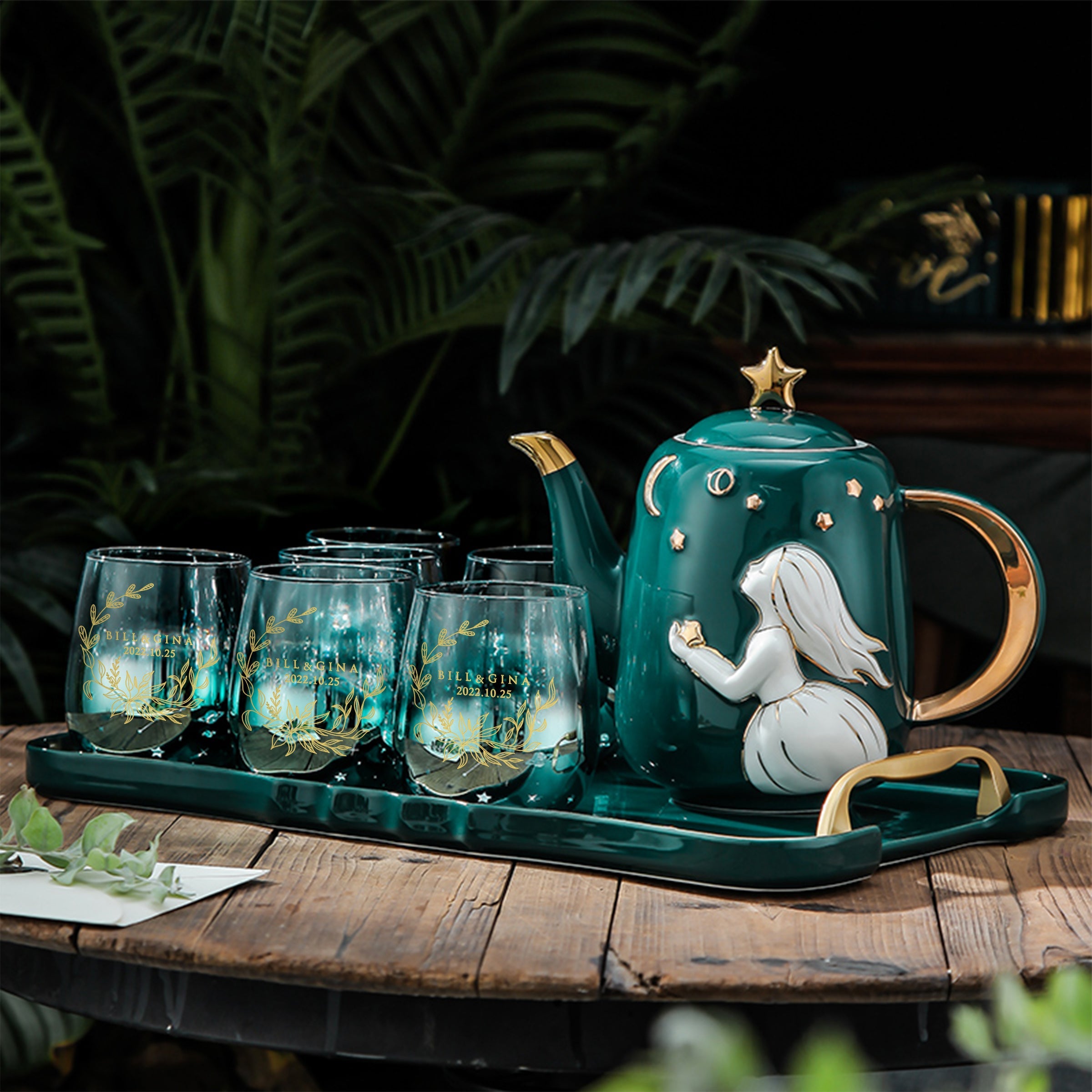 Light Luxury Gift Set Birthday | 北歐茶具套裝 輕奢客製logo茶具送禮佳品定制BG23-65