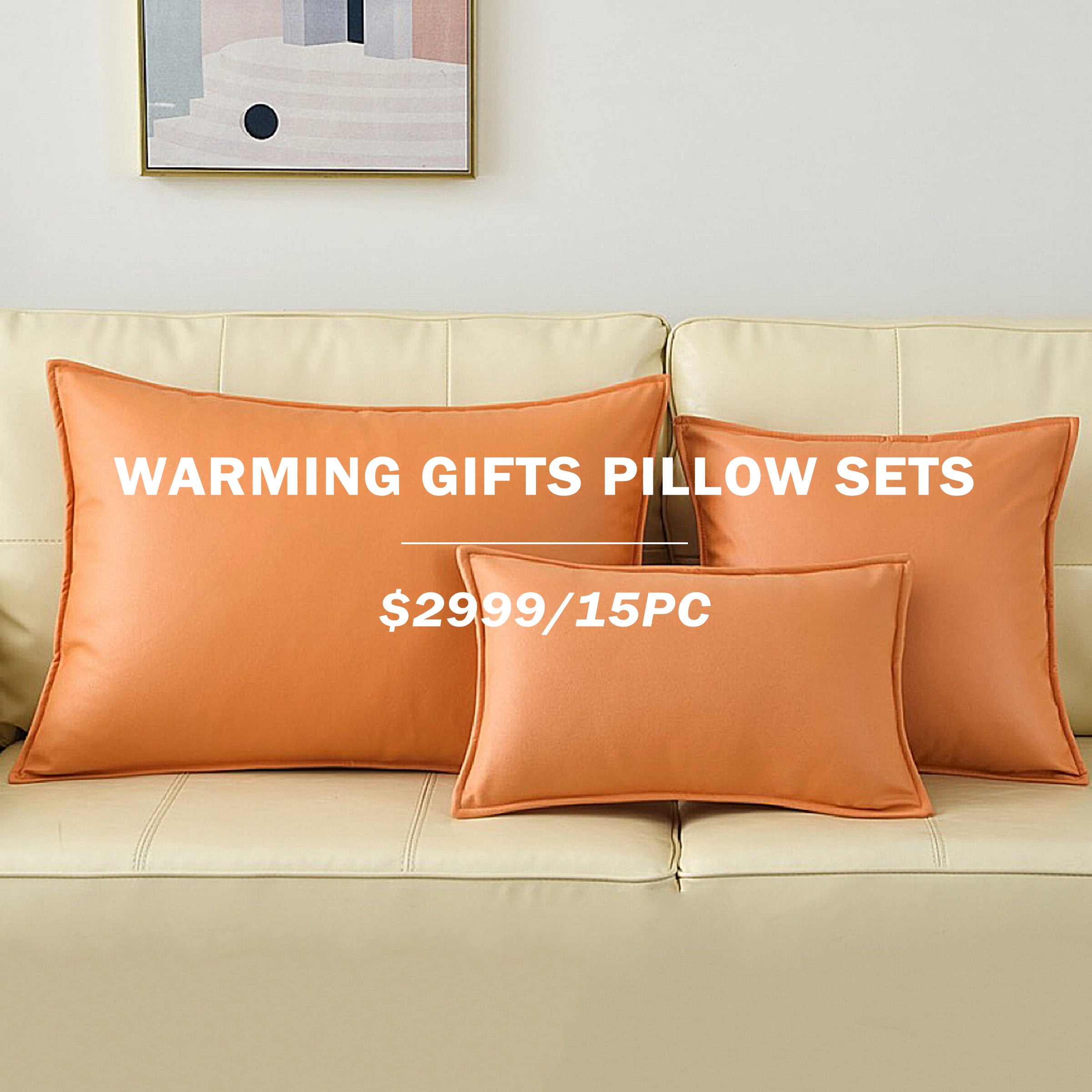 【Warming Gifts】 Bed Pillows & Lumbar Support Pillows Customization Bed Pillows & Lumbar Support Pillows Printing Logo X 15 PCS |靠墊15件套裝訂製 靠墊訂製