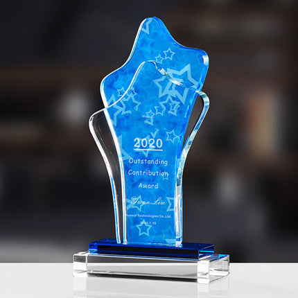 Creative Medal Custom Crystal Trophy | 紀念品刻字獎座創意獎牌水晶獎杯定制BG20-17