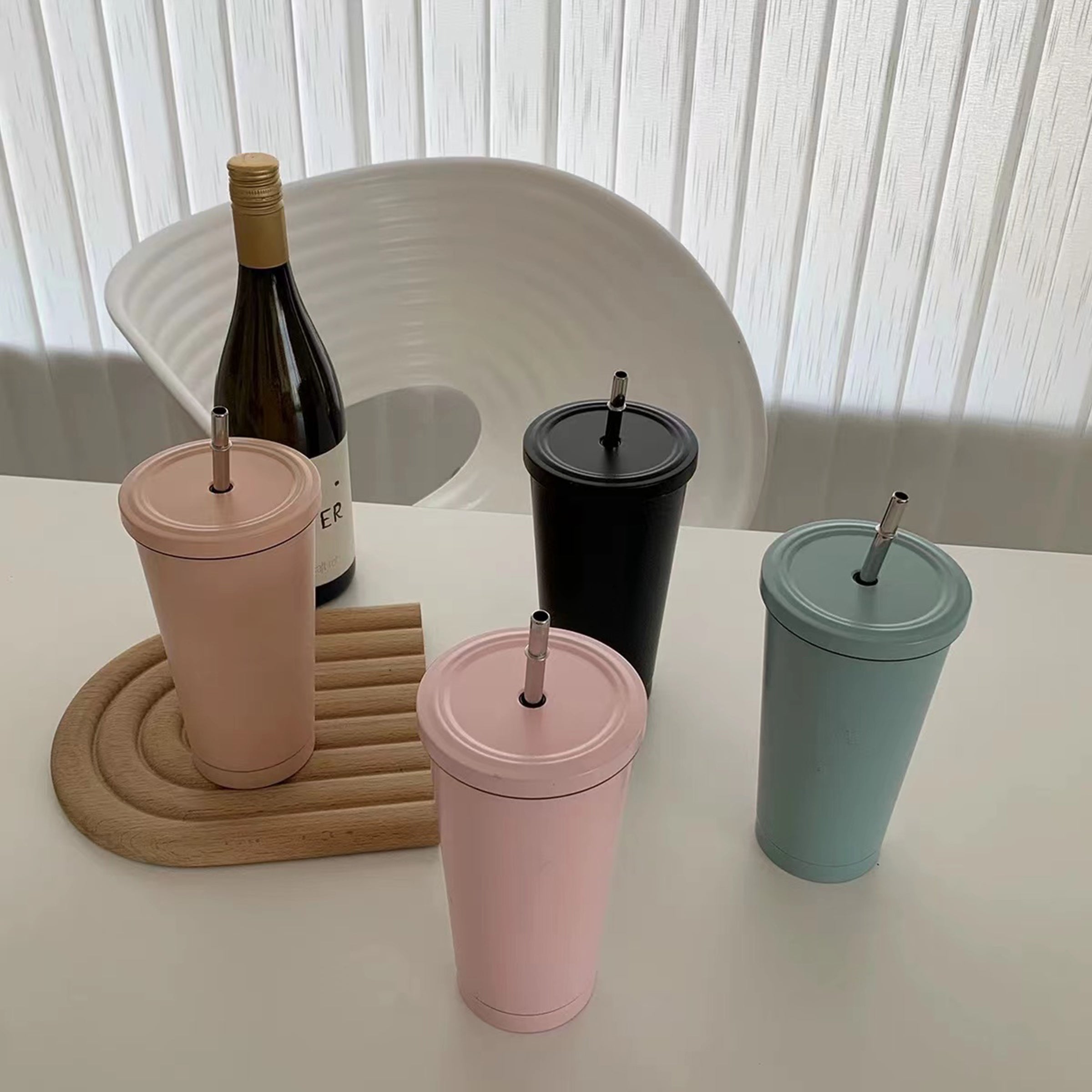 Customized Large-capacity Water Cup | 訂製不鏽鋼直身吸管水杯 簡約大容量水杯BG12-10