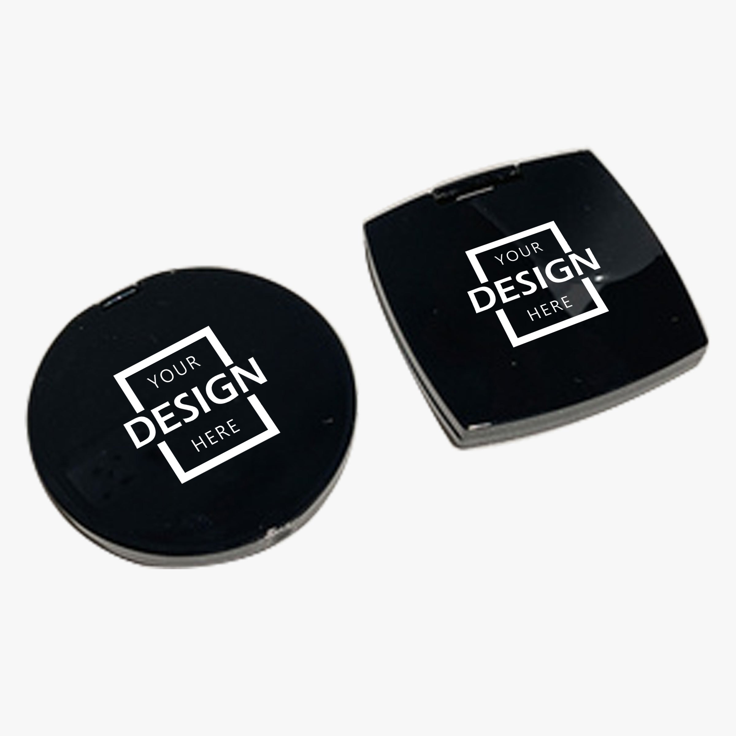 Portable Homeware Mirror | 小香風隨身鏡黑色手持雙面可折疊翻蓋式化妝鏡定制BG23-135