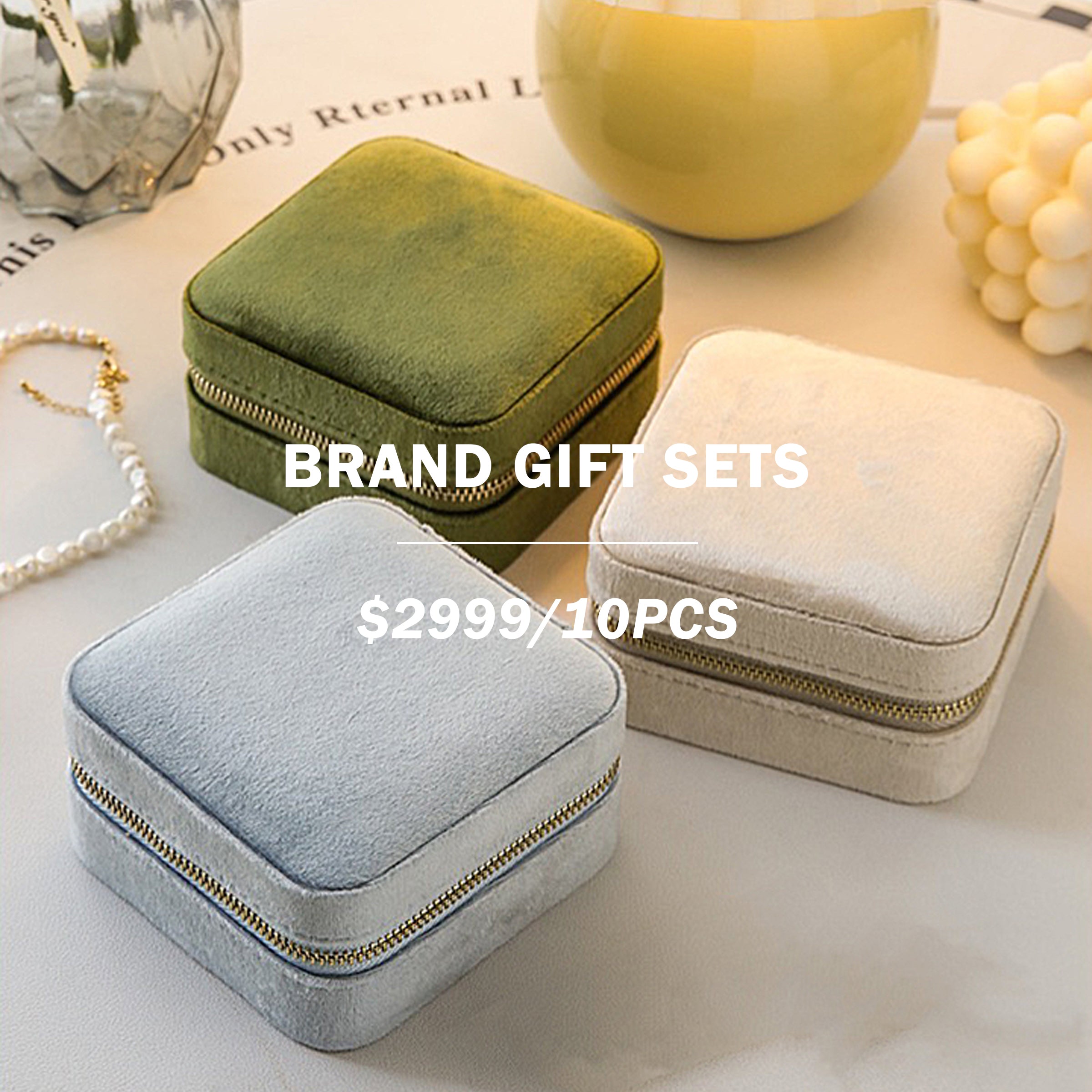 【Brand Gifts】 Jewelry Storage Box & Storage Box Customization Jewelry Storage Box & Storage printing logo x 10 pcs|首飾收納盒10件套訂製 小型首飾盒訂製