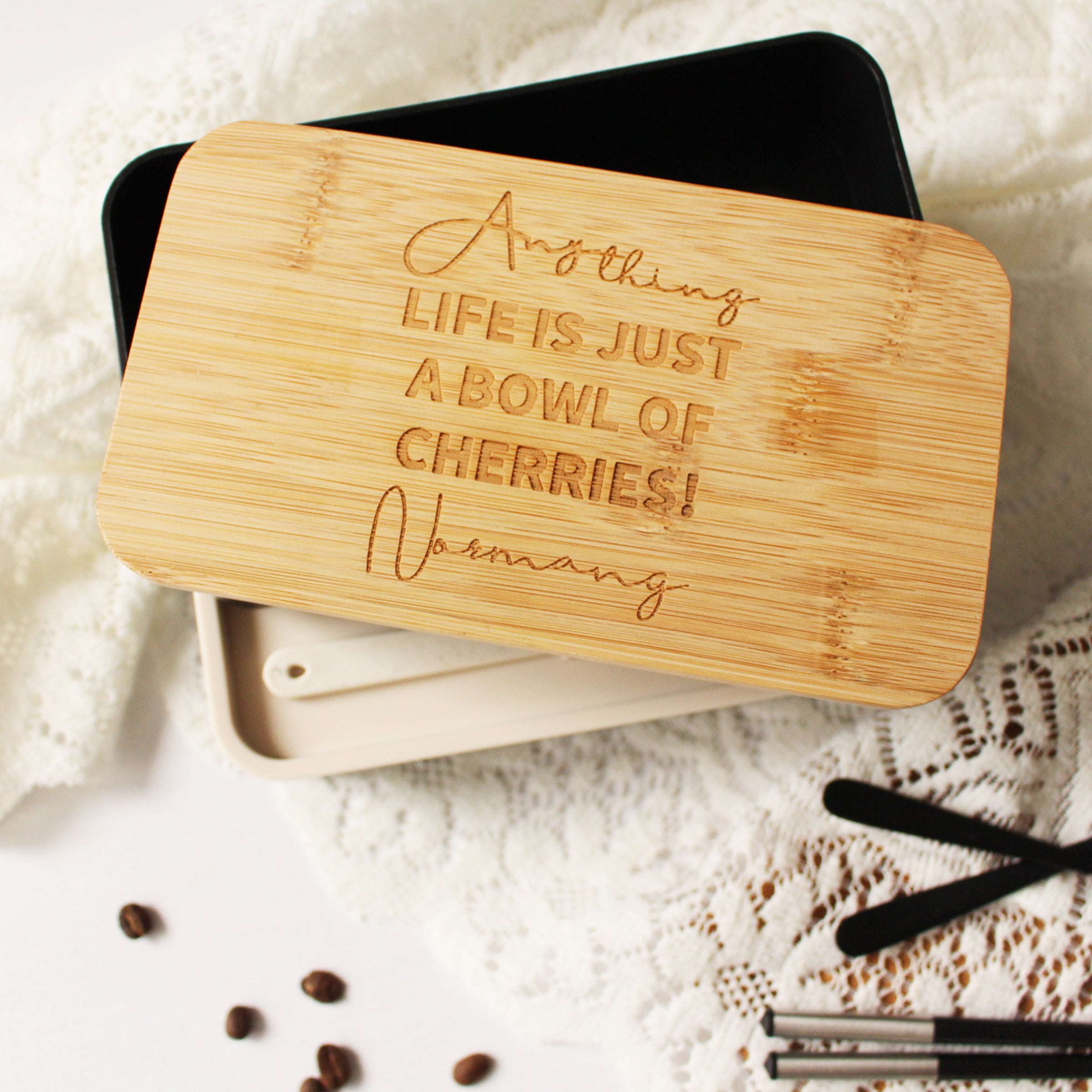 【校園風系列】日式雙層學生上班族訂製木蓋便當盒BG08-4