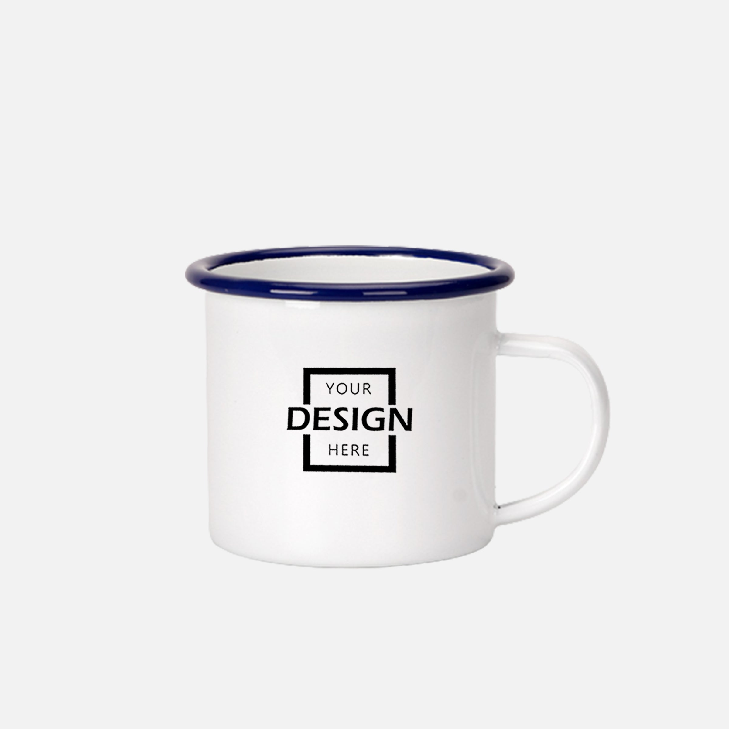 white coating water cup Enamel Mug∣HK訂製包边搪瓷杯BG26-85