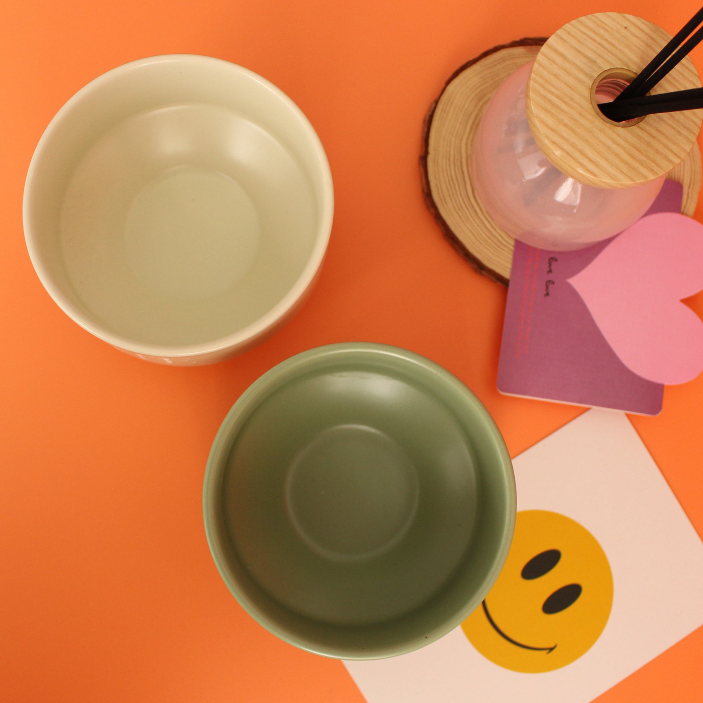 【北歐簡約字母系列】啞面陶瓷高腳碗 簡約湯碗 可愛禮物BG07-9-B