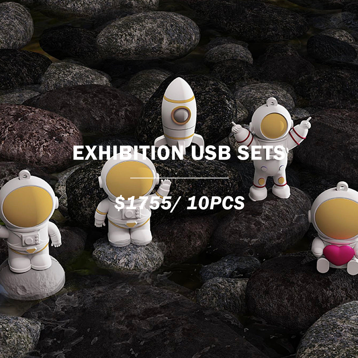【EXHIBITION GIFTS】Creative usb & astronaut usb printing logo x 10 pcs  | 創意可愛usb10件套訂製 宇航員訂製