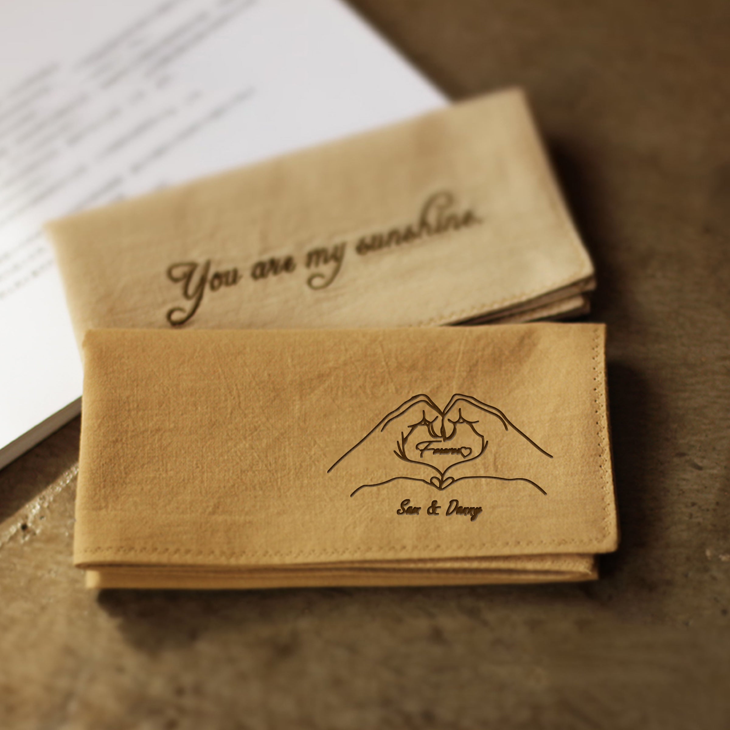 【情人節系列】莫蘭迪色系手絹 客製刺繡情侶禮物BG33-21