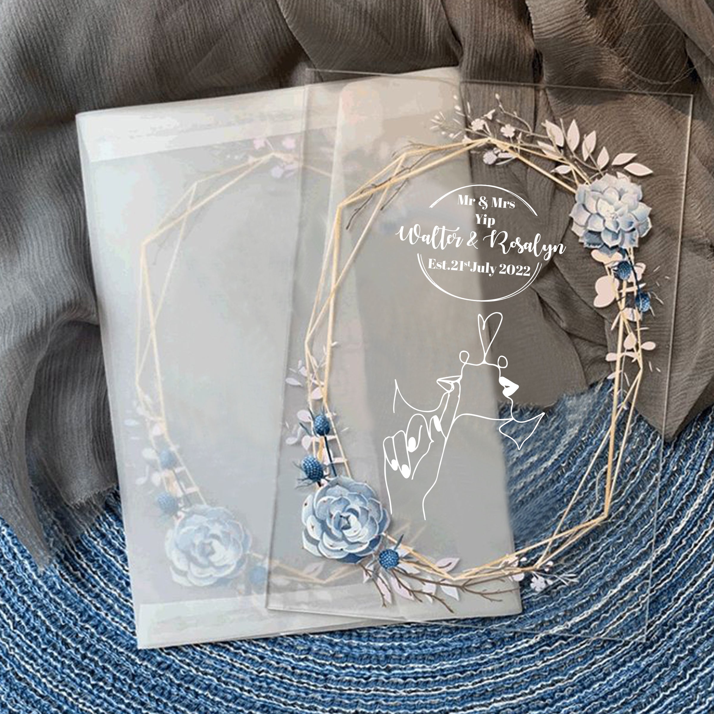 【婚禮系列】亞克力請柬喜帖定制 創意邀請函婚禮請柬BG31-24