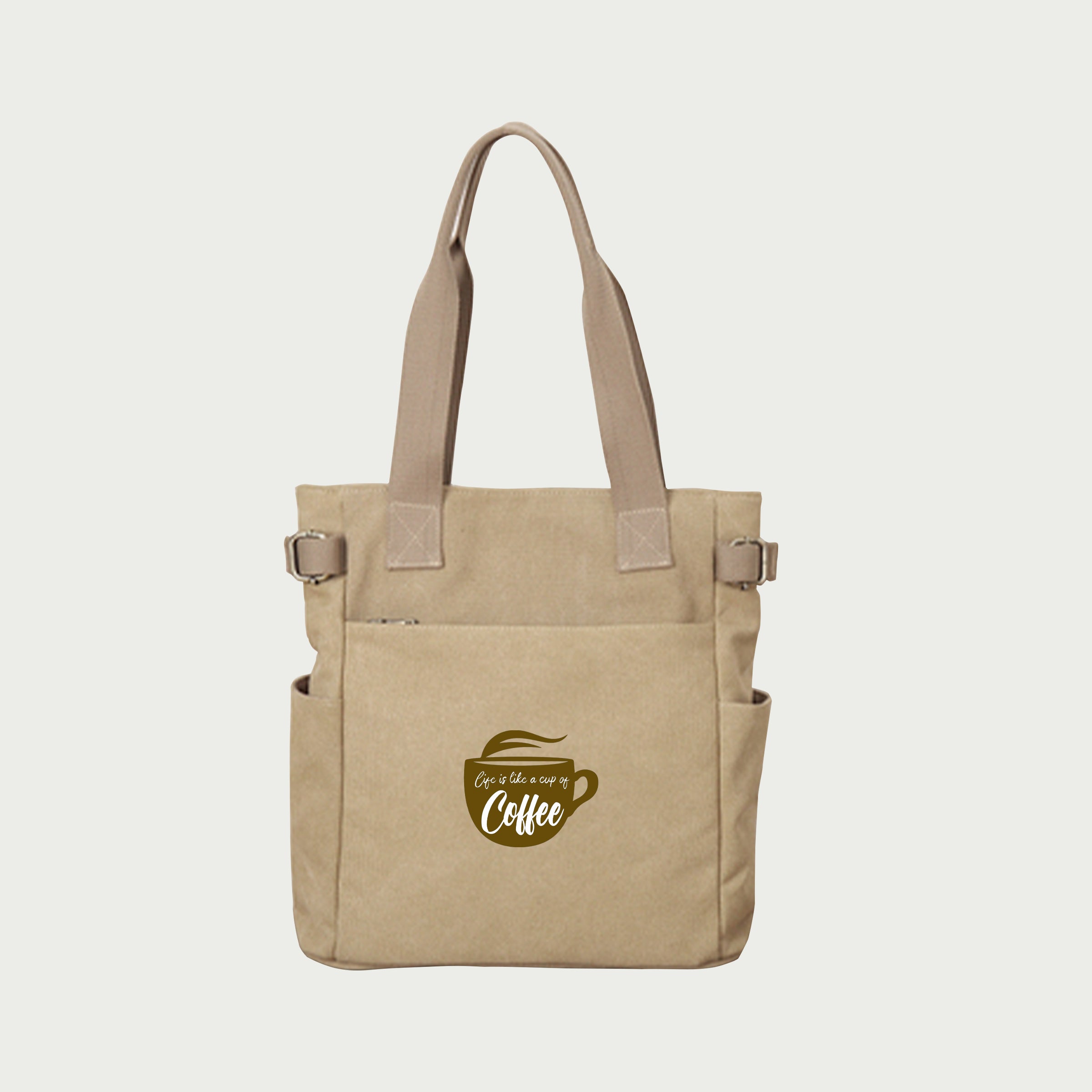 【Coffee Shop系列】文藝帆布包單肩包大容量日系純色大帆布袋BG01-9