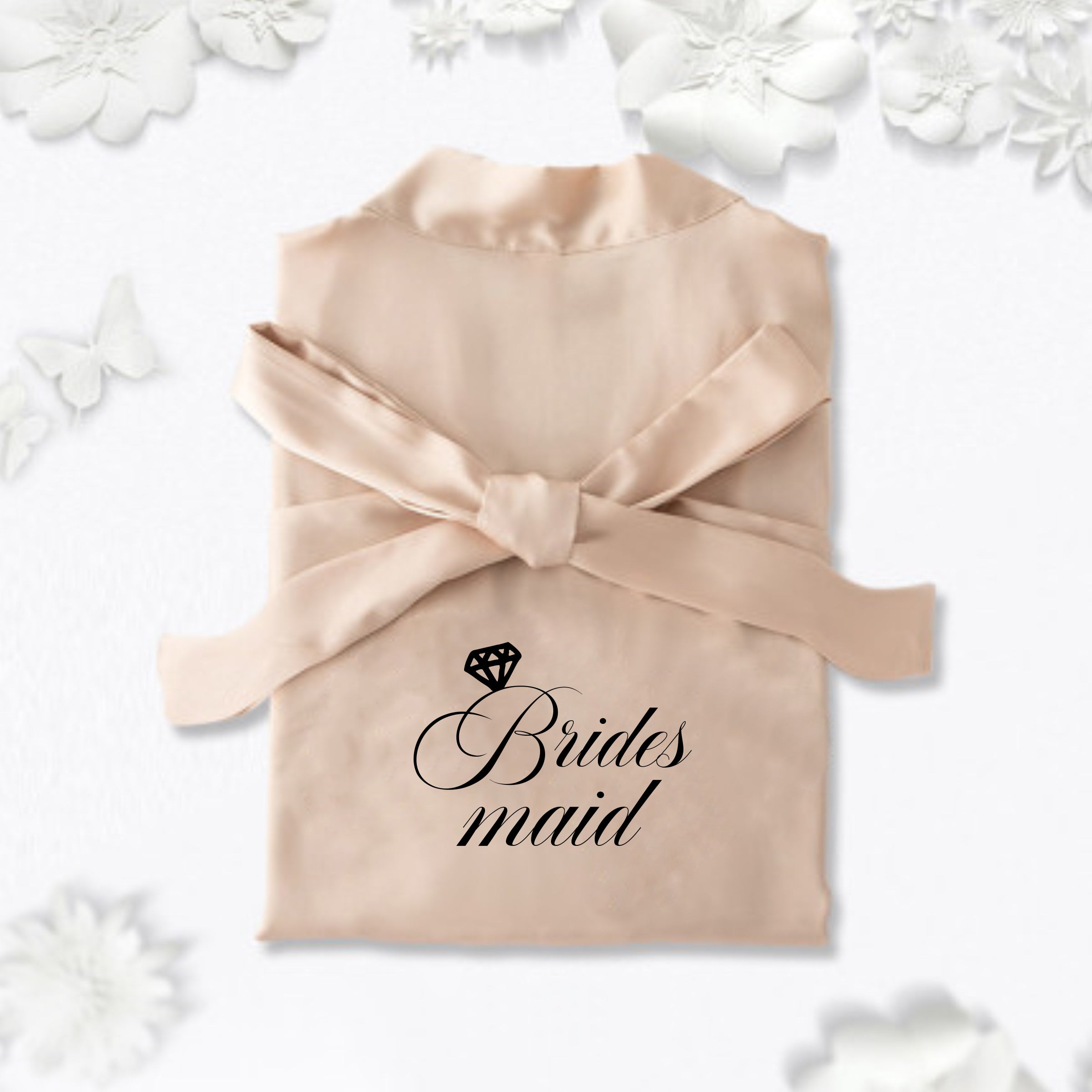 【婚禮系列】婚禮浴袍伴娘團結婚刺繡絲綢訂製伴手禮BG31-8