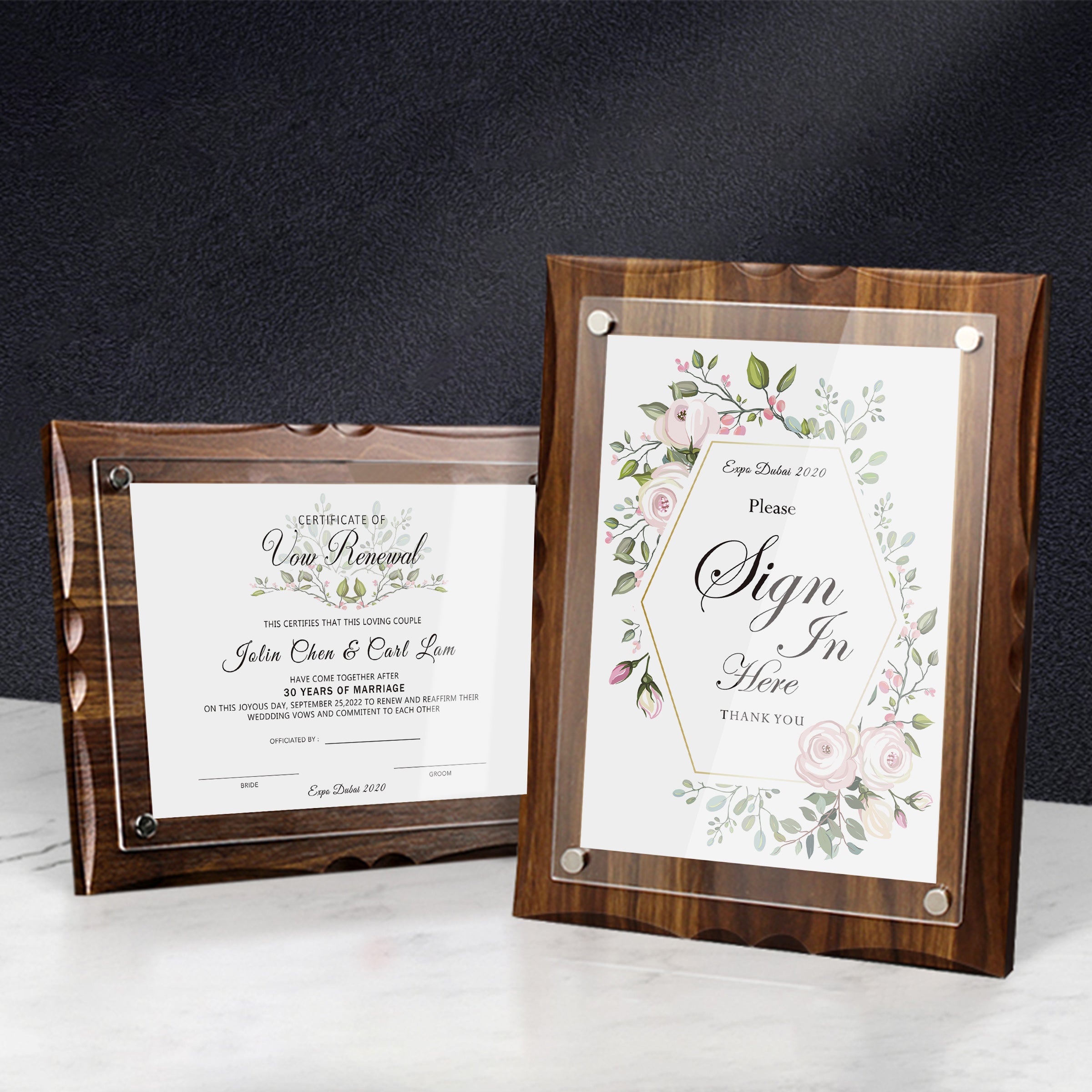 Customized Exhibition Honor Certificate | 客製證書高檔展會榮耀授權證書 亞克力擺件BG32-6