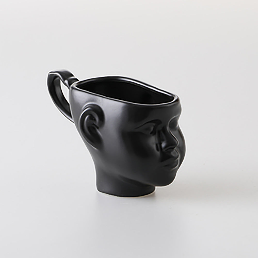 【水樽杯子】精緻浮雕設計 啞光陶瓷馬克杯 無腦創意杯