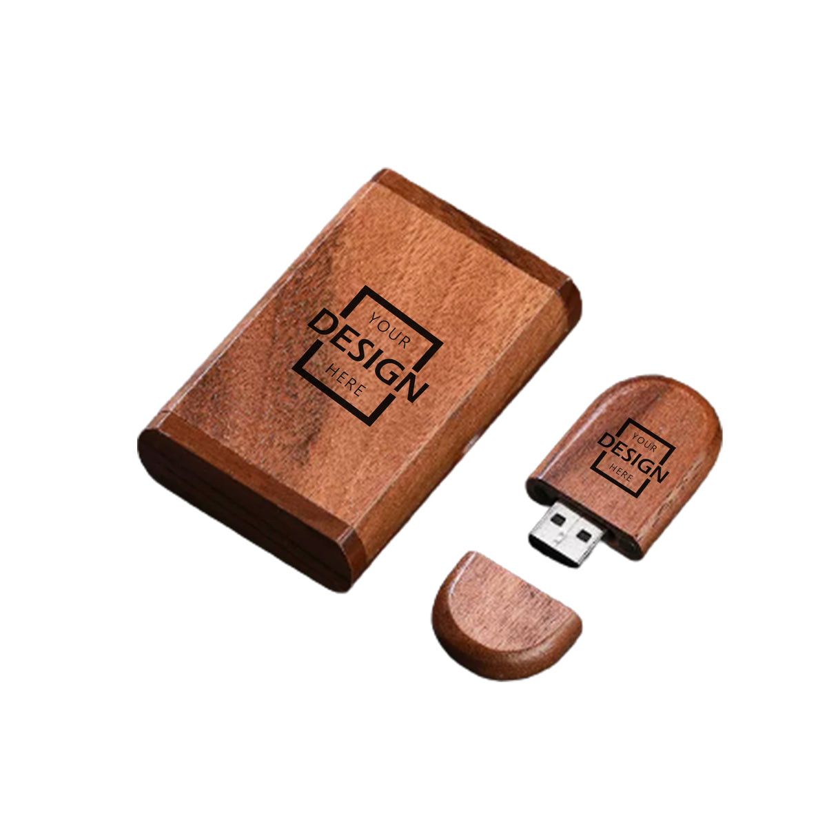 Portable Electronic USB | 復古創意典實木質商務紀念定制
