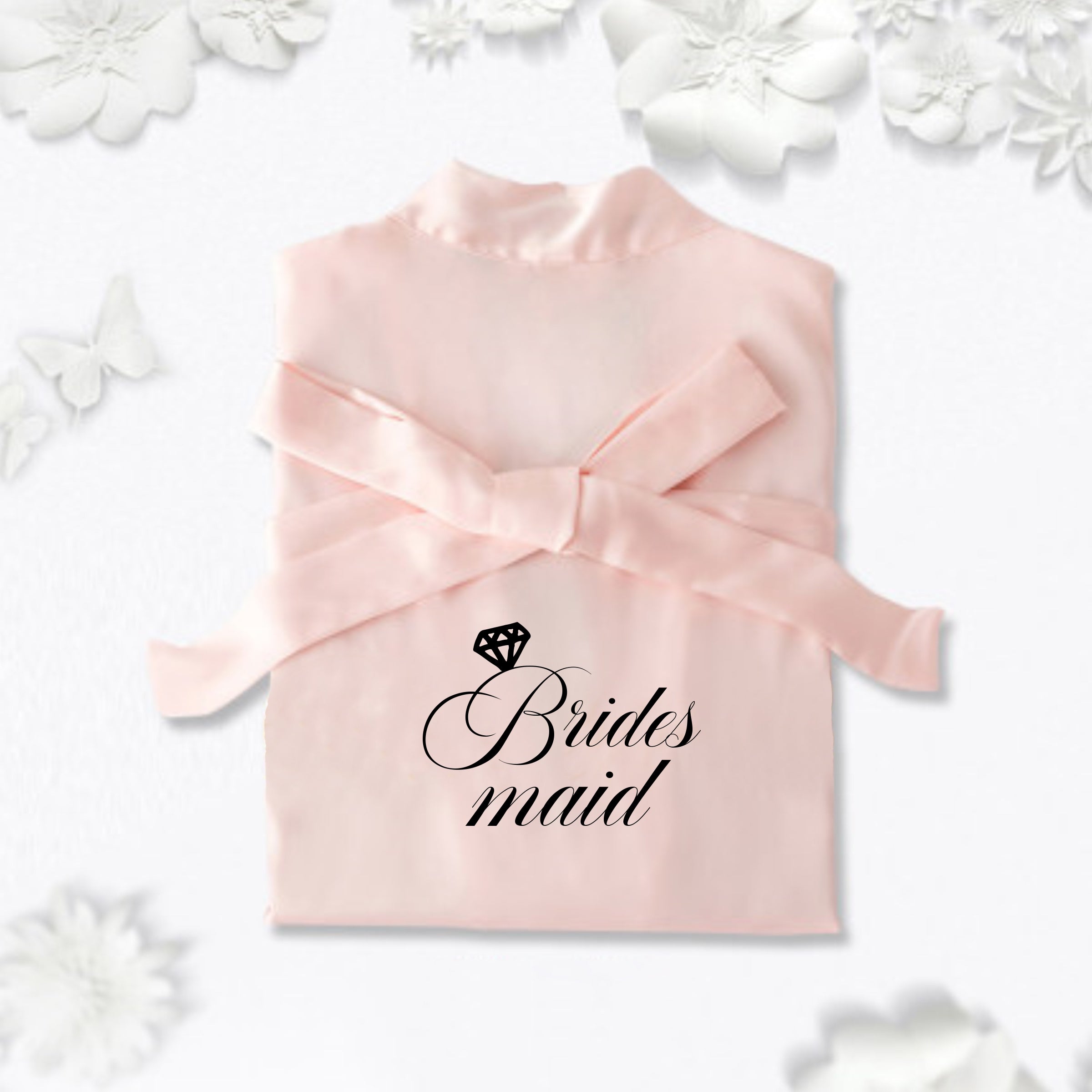 【婚禮系列】婚禮浴袍伴娘團結婚刺繡絲綢訂製伴手禮BG31-8