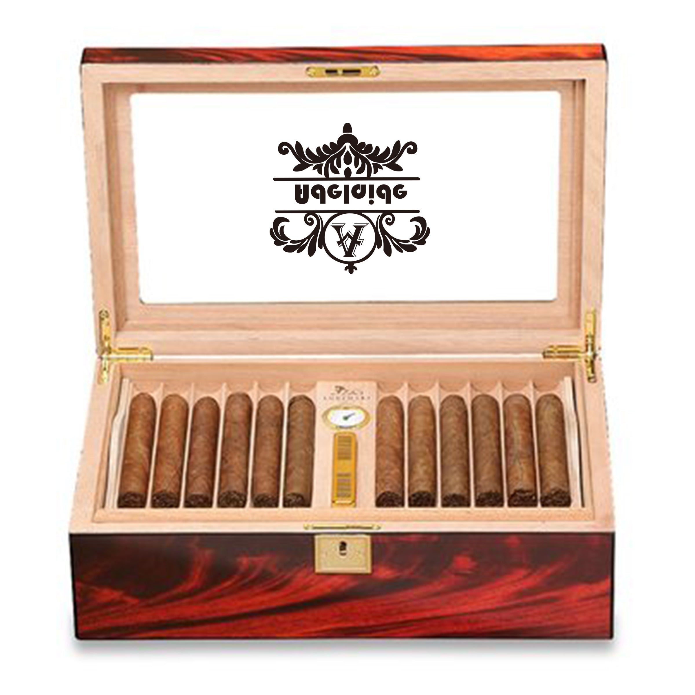 【家居系列】雪茄保濕盒 大容量鋼琴漆密封客製logo煙盒BG23-41