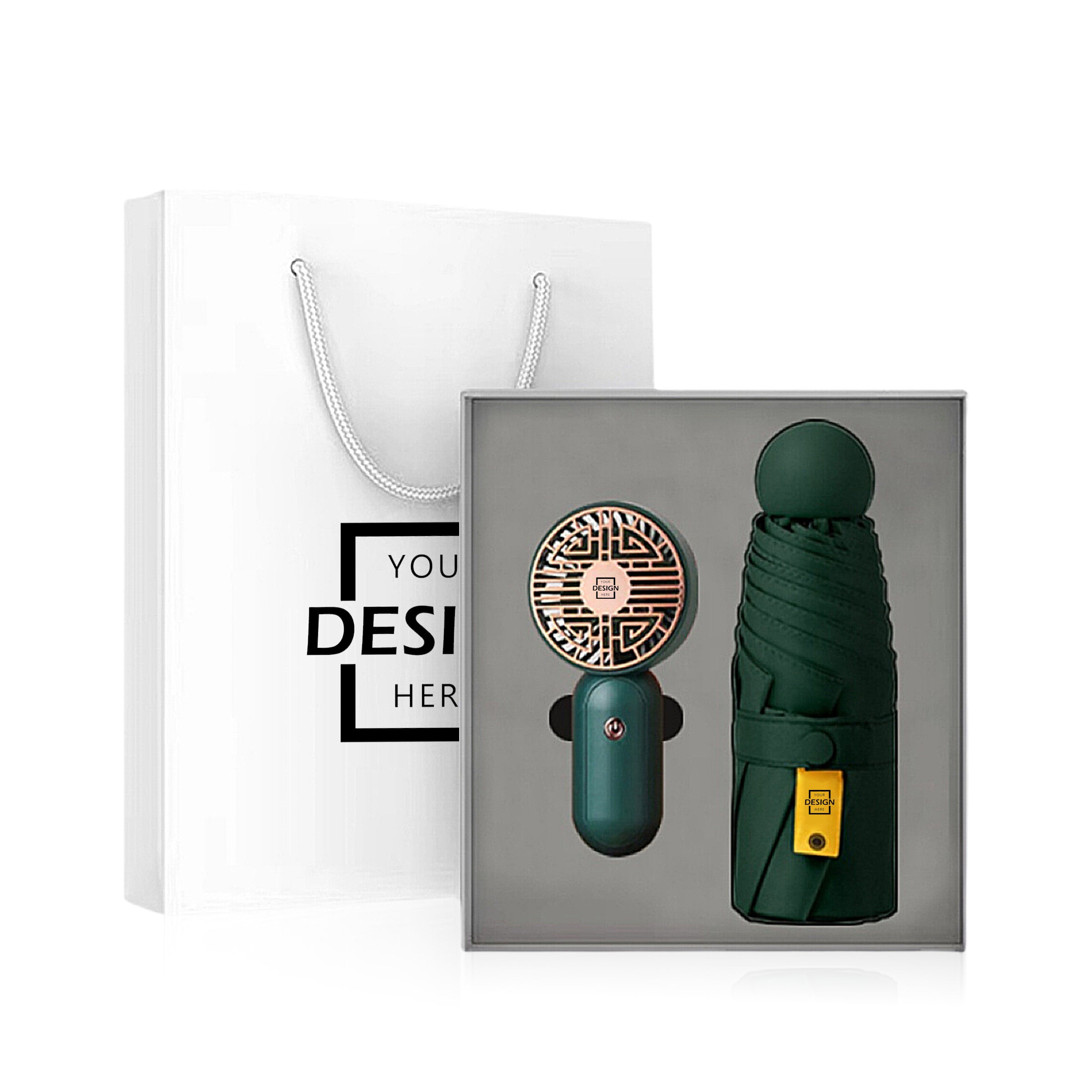 Business Gift Set Birthday | 伴手禮商務禮品定製印logo雨傘小風扇套裝定制BG19-1
