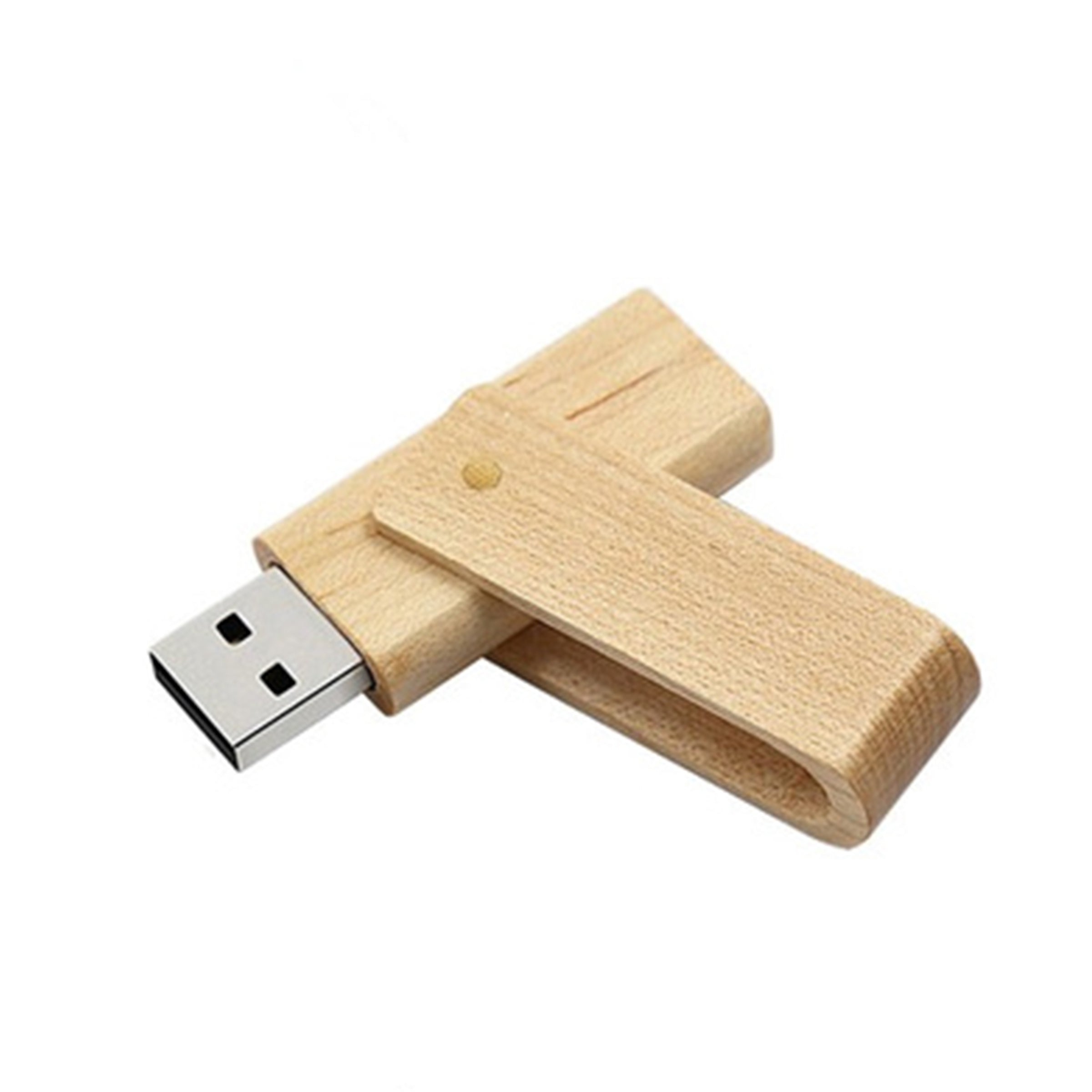 Wooden rotating USB | 16G木質旋轉16G創意禮品竹木禮品BG17-2