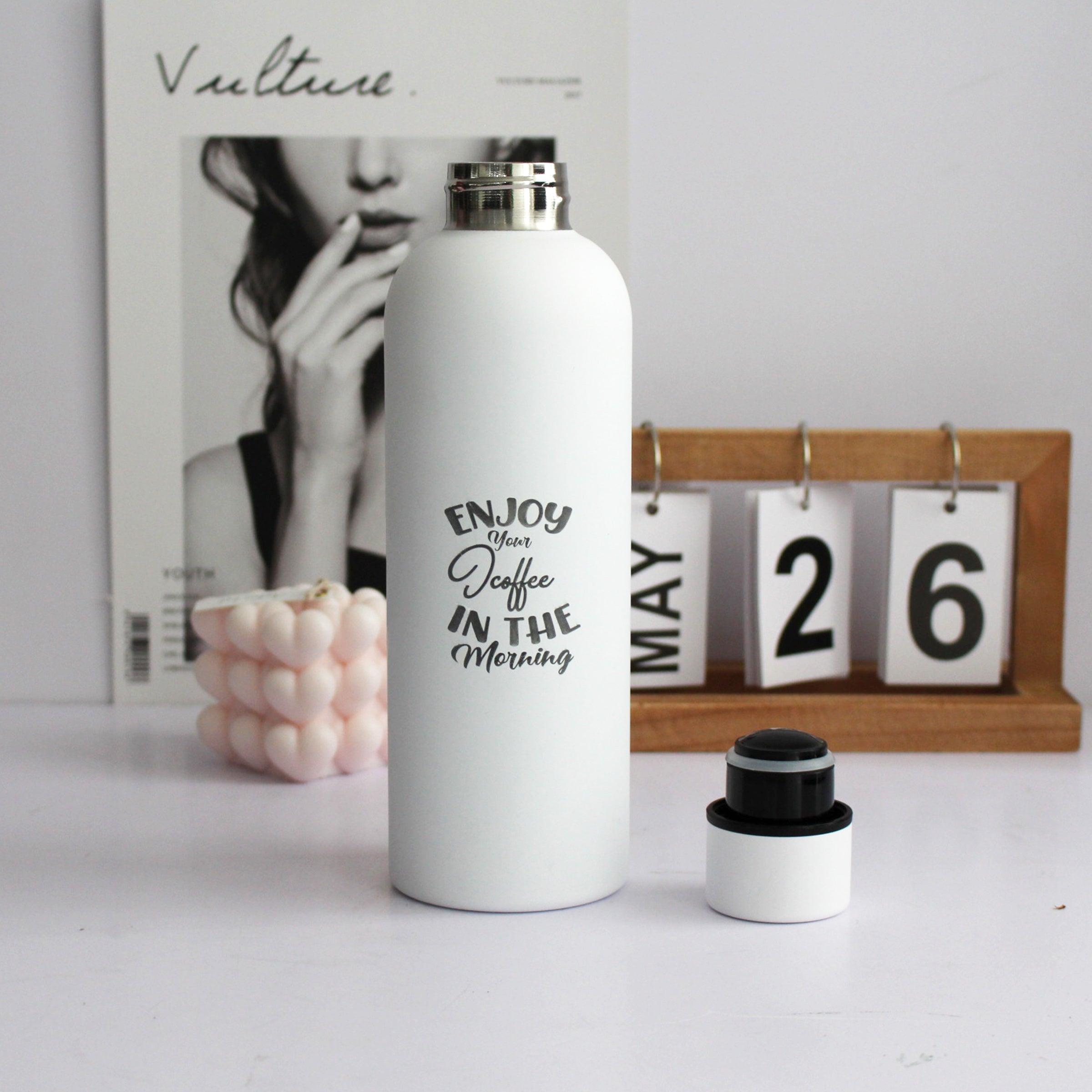 【Coffee Shop系列】磨砂不鏽鋼保溫杯 戶外運動水杯 咖啡店定制產品BG01-2-D