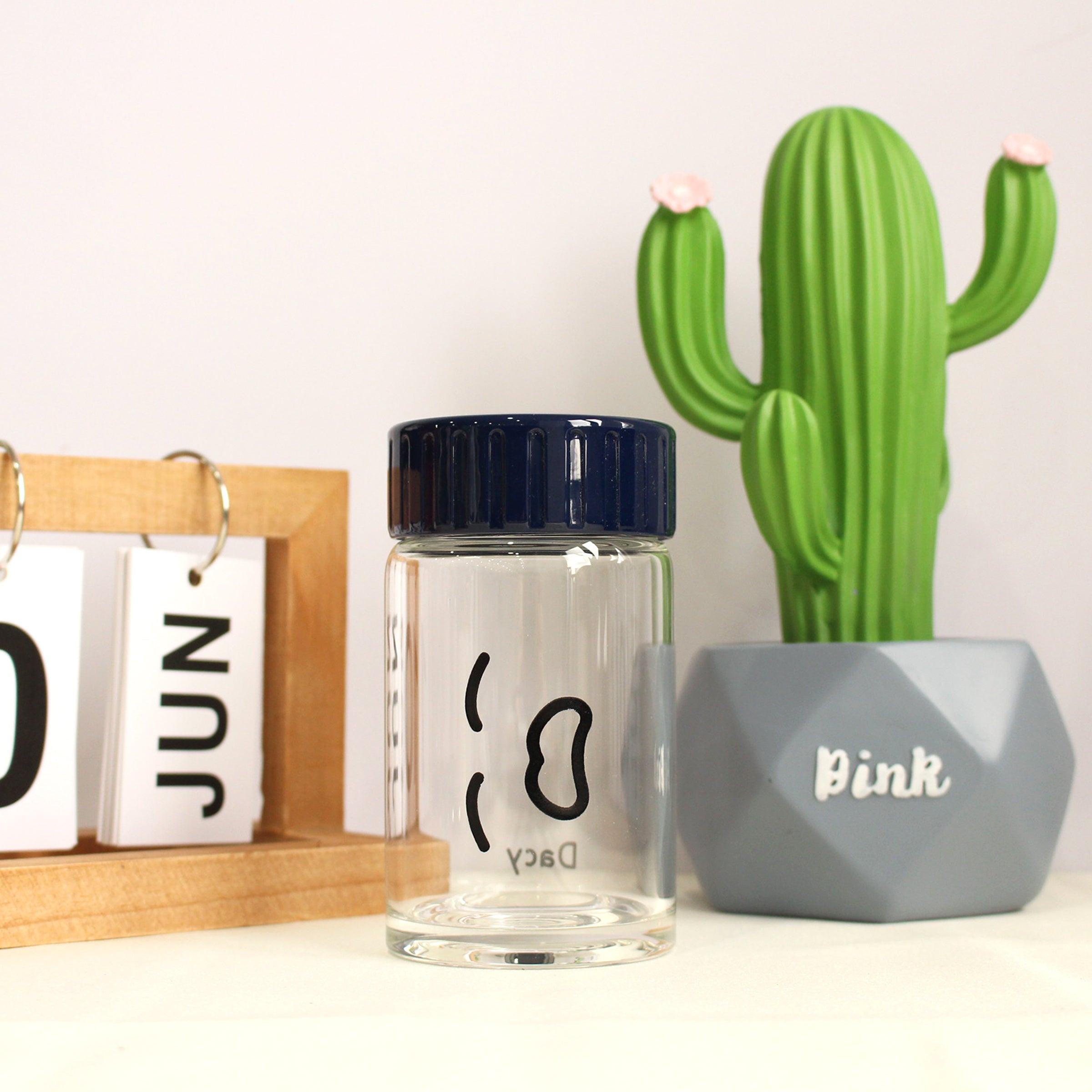 【校園風系列】迷你隨身便攜簡約訂製玻璃杯BG08-2