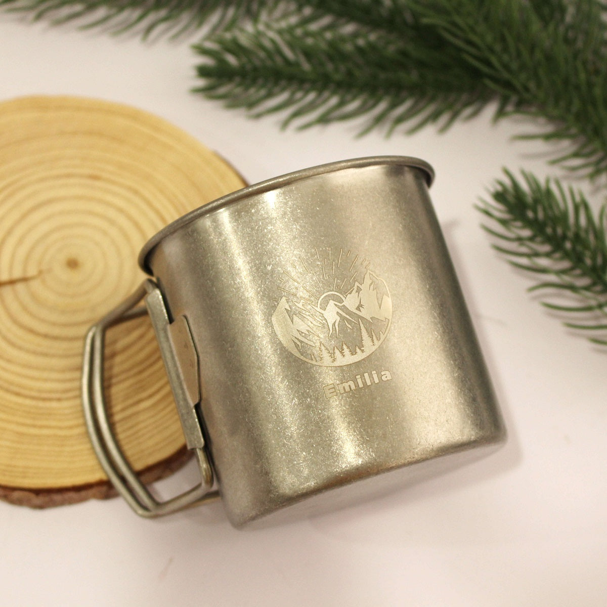 【行山系列】訂製304不鏽鋼戶外露營便攜式口杯BG04-5