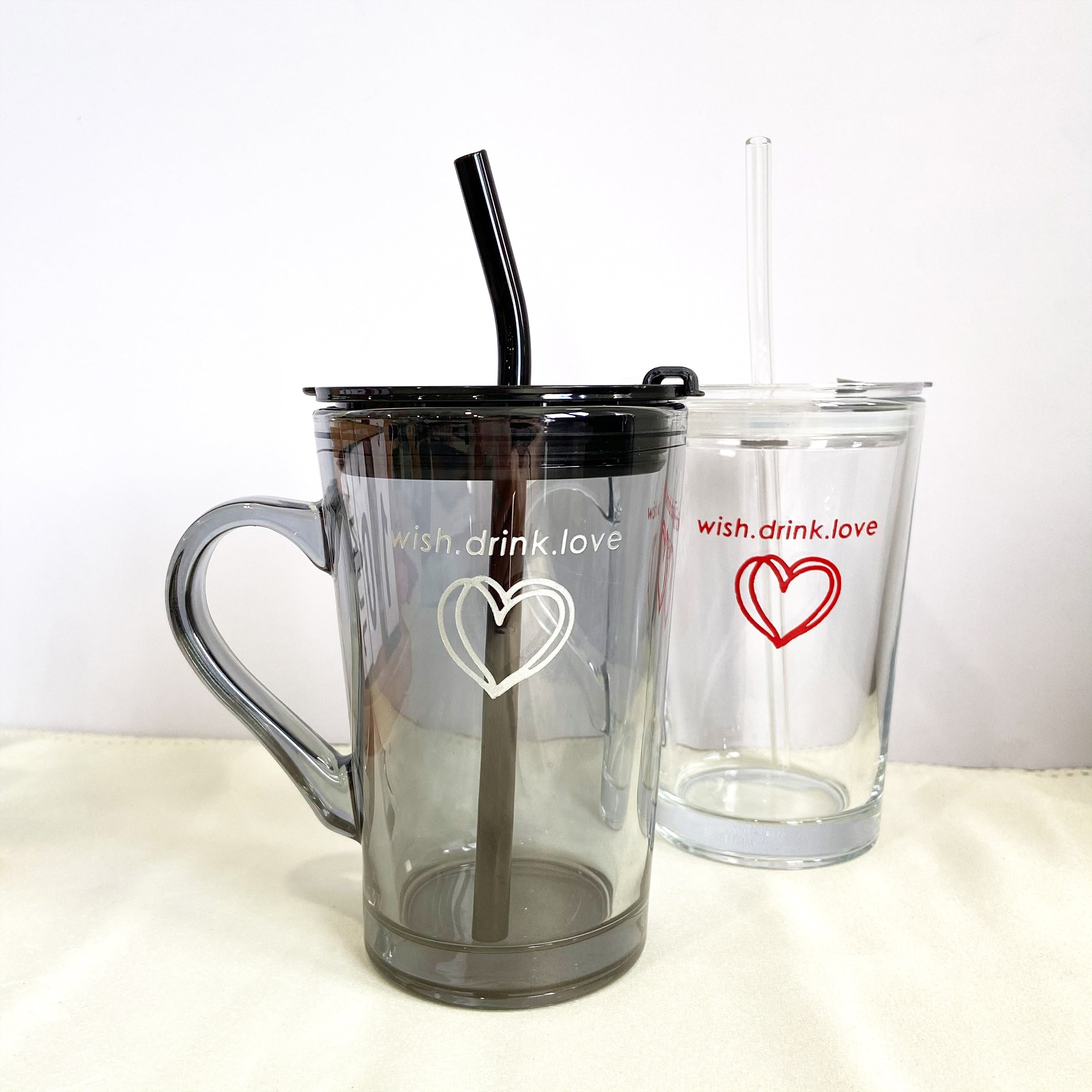 【校園風系列】北歐高顏值吸管把手馬克杯 情侶對杯BG08-1