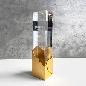 [Case Studies]Laureus | Metal Cube Crystal Trophy