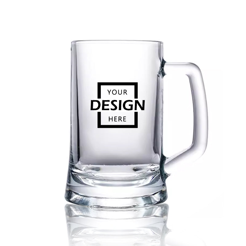 High quality custom handle beer glass∣HK訂製個性logo手柄玻璃啤酒杯