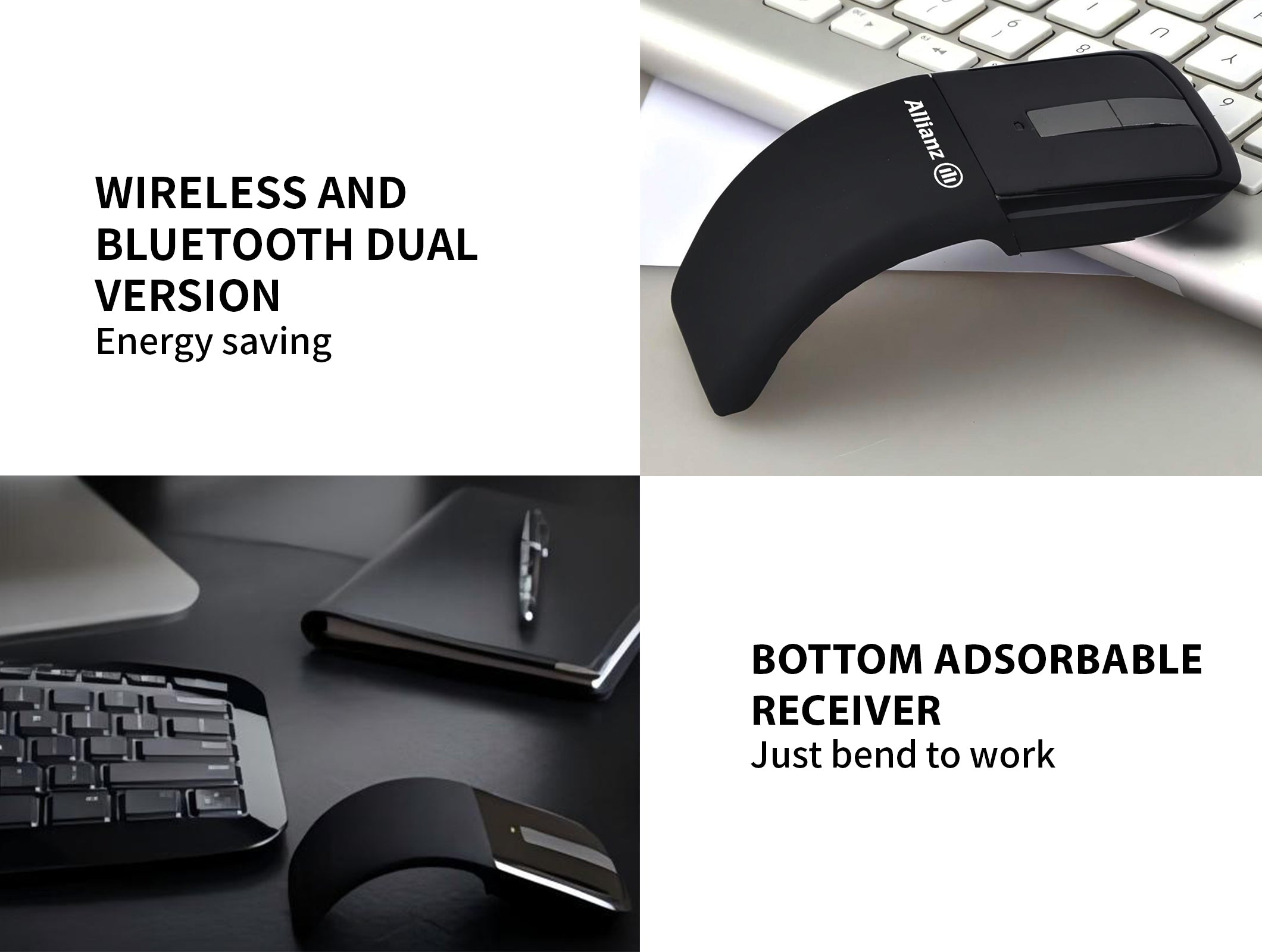 折疊鼠標 旅行出差必備（客製化logo）公司禮品必備 Wireless Folding Mouse 無線