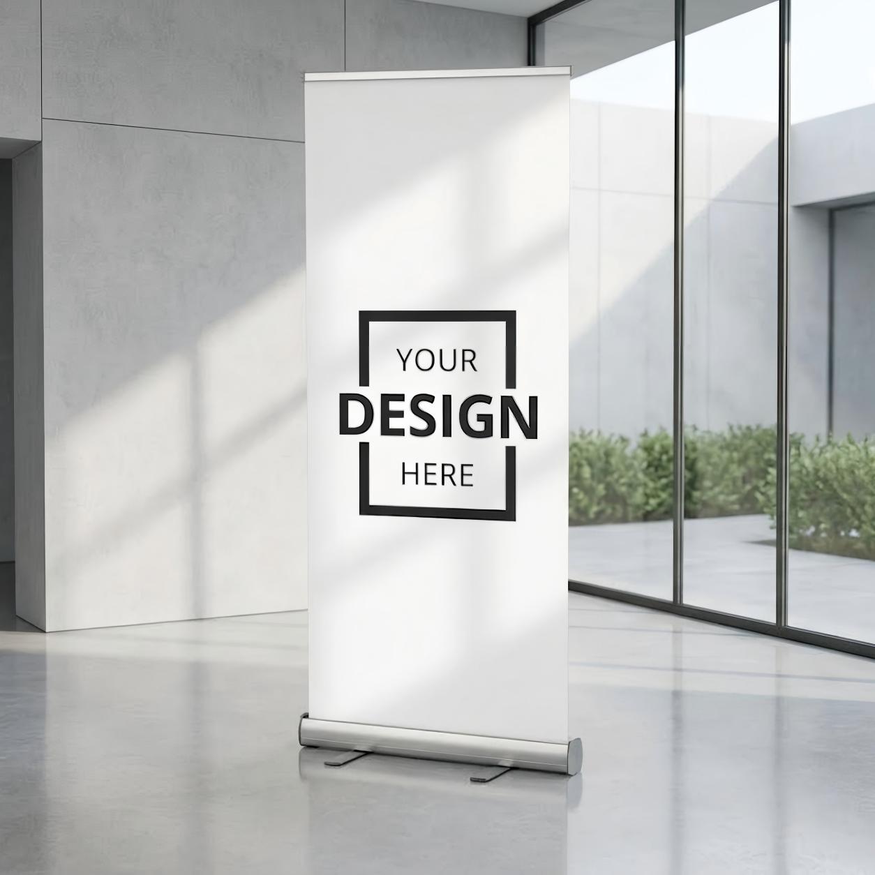 Customized Aluminum Alloy Roll-Up Banner Stand Portable Retractable Advertising Stand｜可定制鋁合金易拉寶展架 便攜伸縮落地廣告展示架