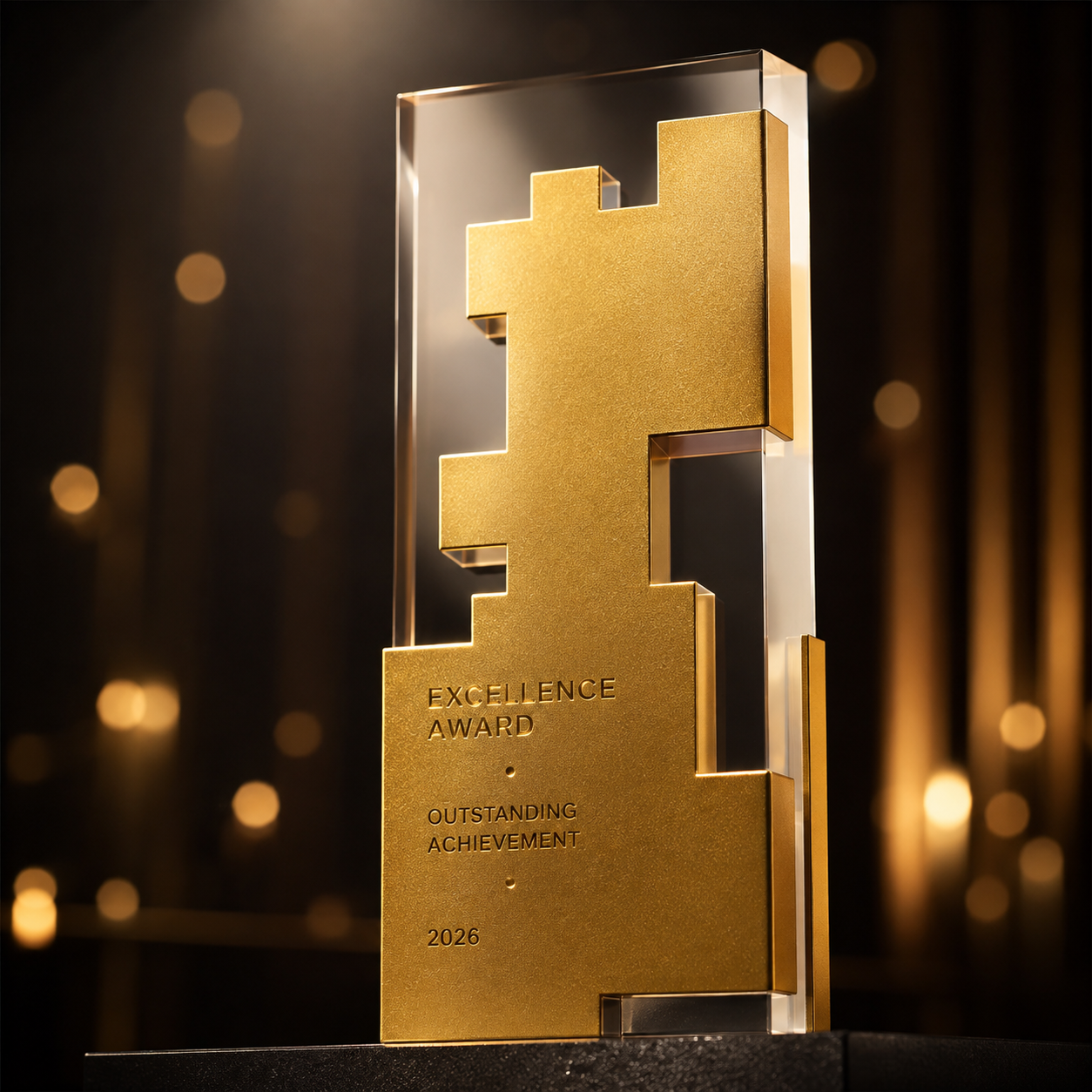 Custom Pixel Block Metal & Crystal Award Trophy｜客製化像素積木金屬水晶獎座 企業頒獎典禮活動比賽團體訂製