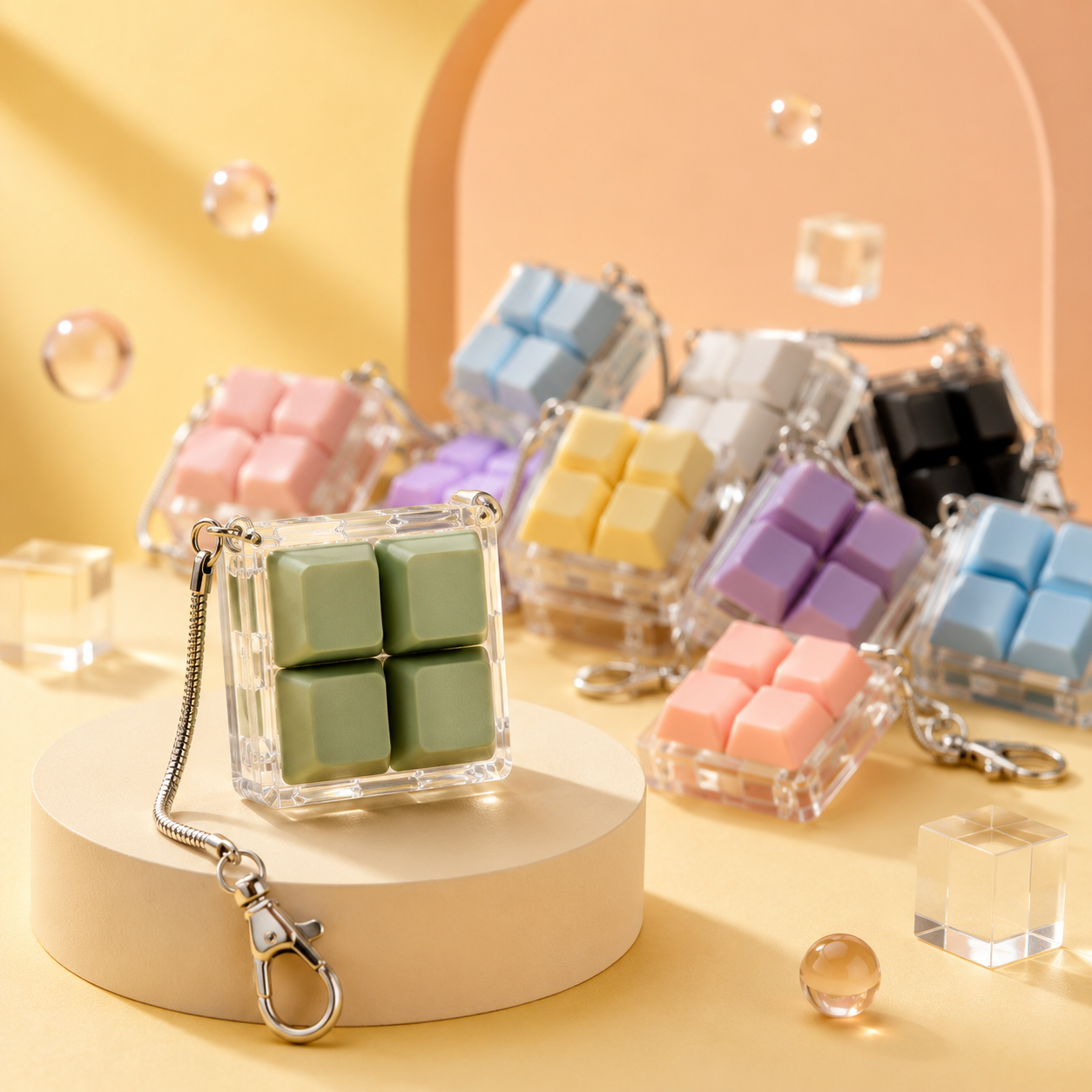 Customizable Fidget Keyboard Keychain | 訂製解壓鍵盤鑰匙扣 企業品牌伴手禮 員工禮物 創意贈品