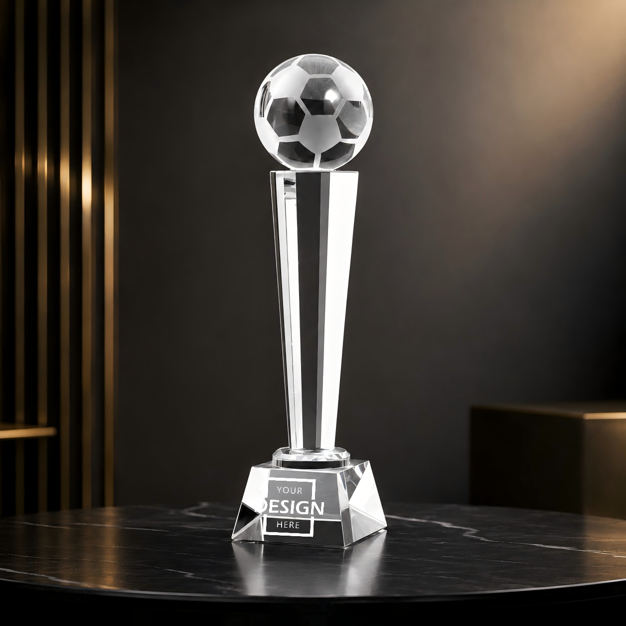 Customizable Crystal Ball Sports Trophy with Interchangeable Options | 客製化水晶球運動獎盃 多款球類可選 適合比賽頒獎與紀念