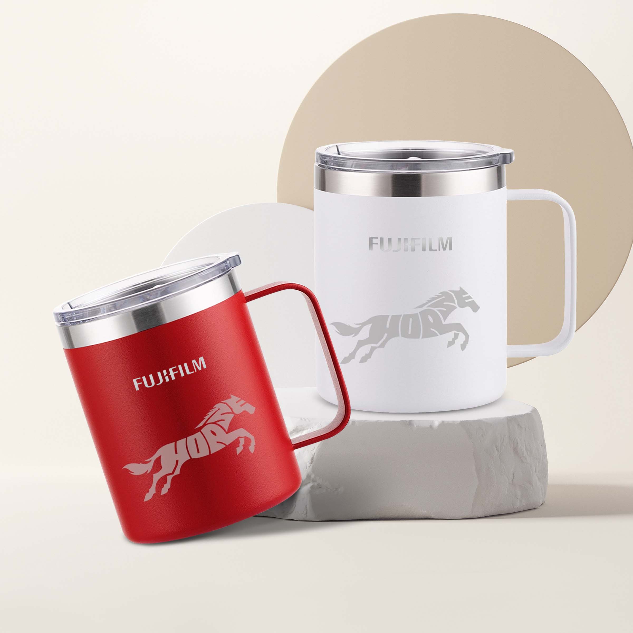 【訂製】新年馬年保溫杯訂製 雙層不鏽鋼馬克杯 咖啡杯 新年禮品