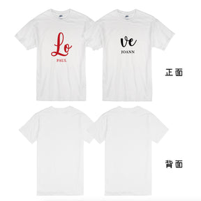 Free Color Matching Couple T-Shirt | 可自由配色情侶T-Shirt LO&VE