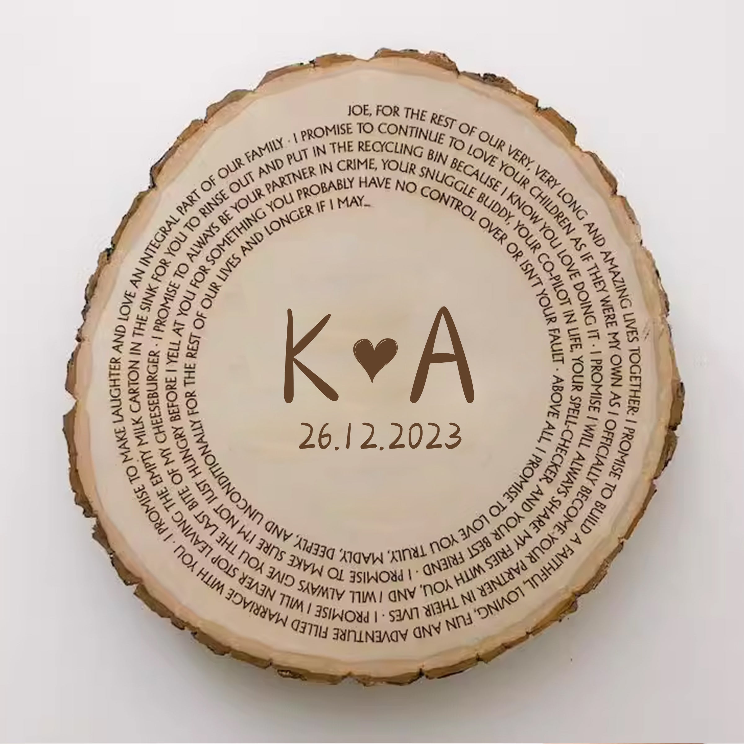 Wedding Tableware And Souvenirs | 定製木片刻字誓詞卡 宣誓紙婚禮用品