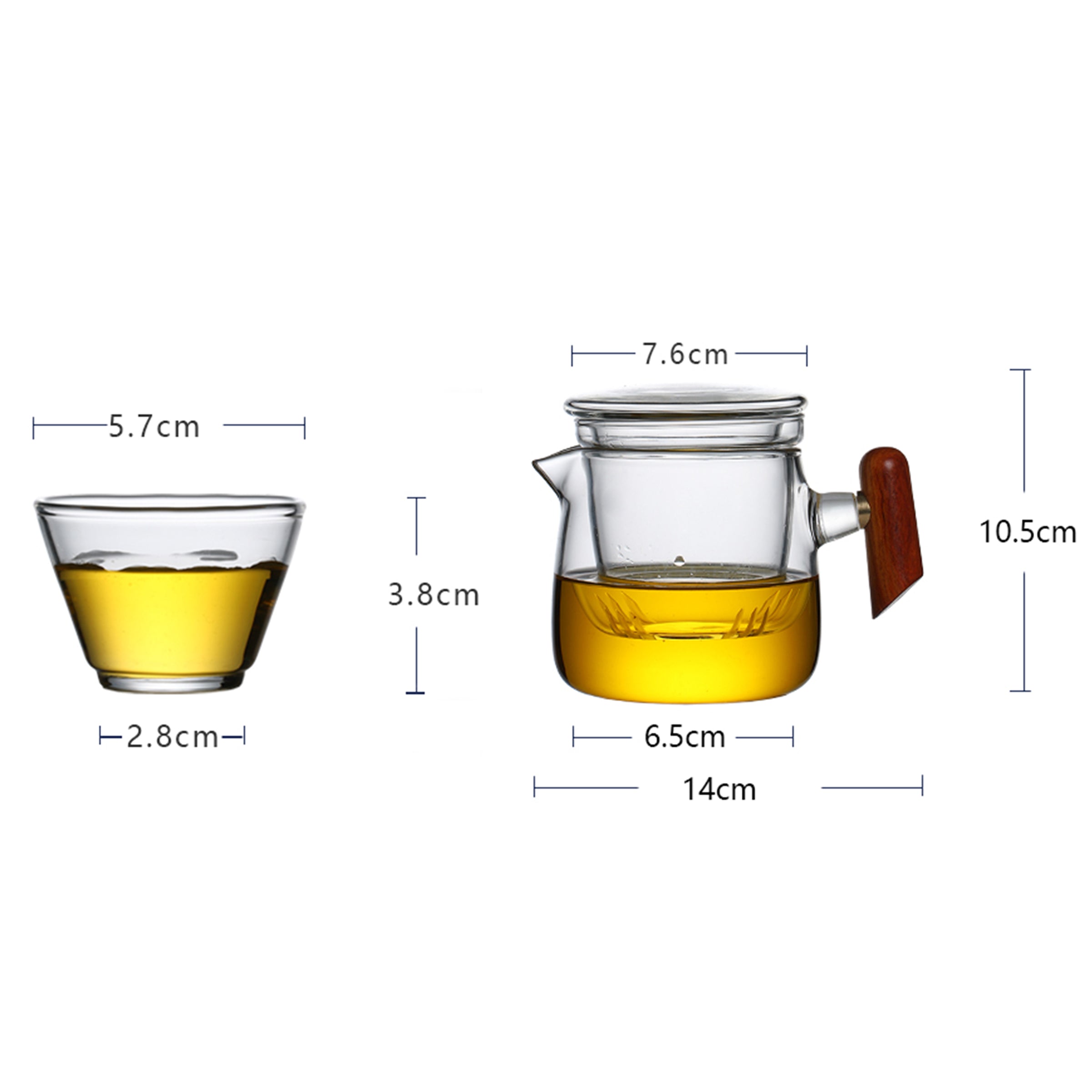 Portable Cup And Pot Set | 旅行茶具套裝 一壺四杯玻璃茶壺客製化戶外禮物