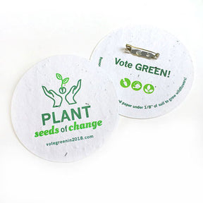 Custom Printed Seed Paper  | 種子卡 自訂環保種子紙造型企業胸針 高級紀念禮物