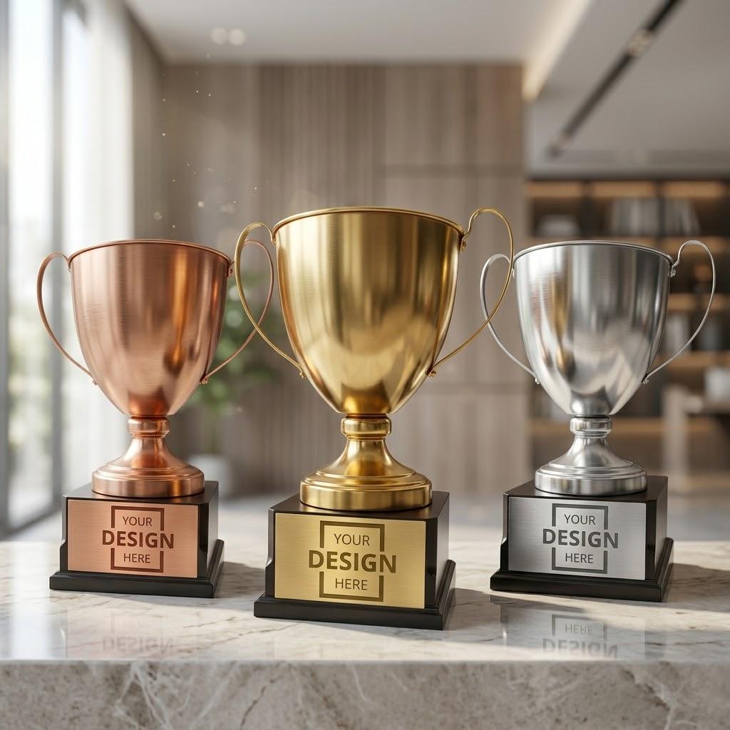 Customizable Metal Trophy Minimalist Designer Trophy | 極簡款大尺寸獎盃 現代風格 適合創意產業與品牌頒獎