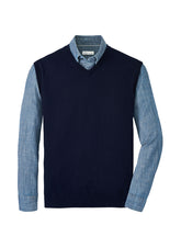 Peter Millar Men's Autumn Crest V-Neck Sweater Vest |  Peter Millar 男士秋季徽章 V 領毛衣背心