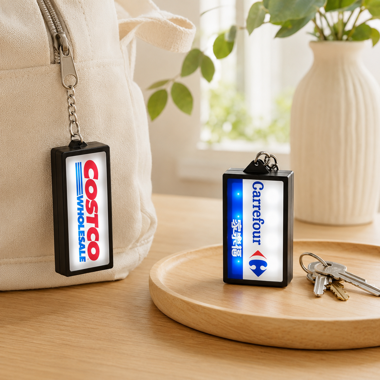 Custom Mini LED Advertising Lightbox Keychain｜客製化迷你發光燈箱廣告匙扣 企業禮贈 品牌宣傳紀念品 活動贈品