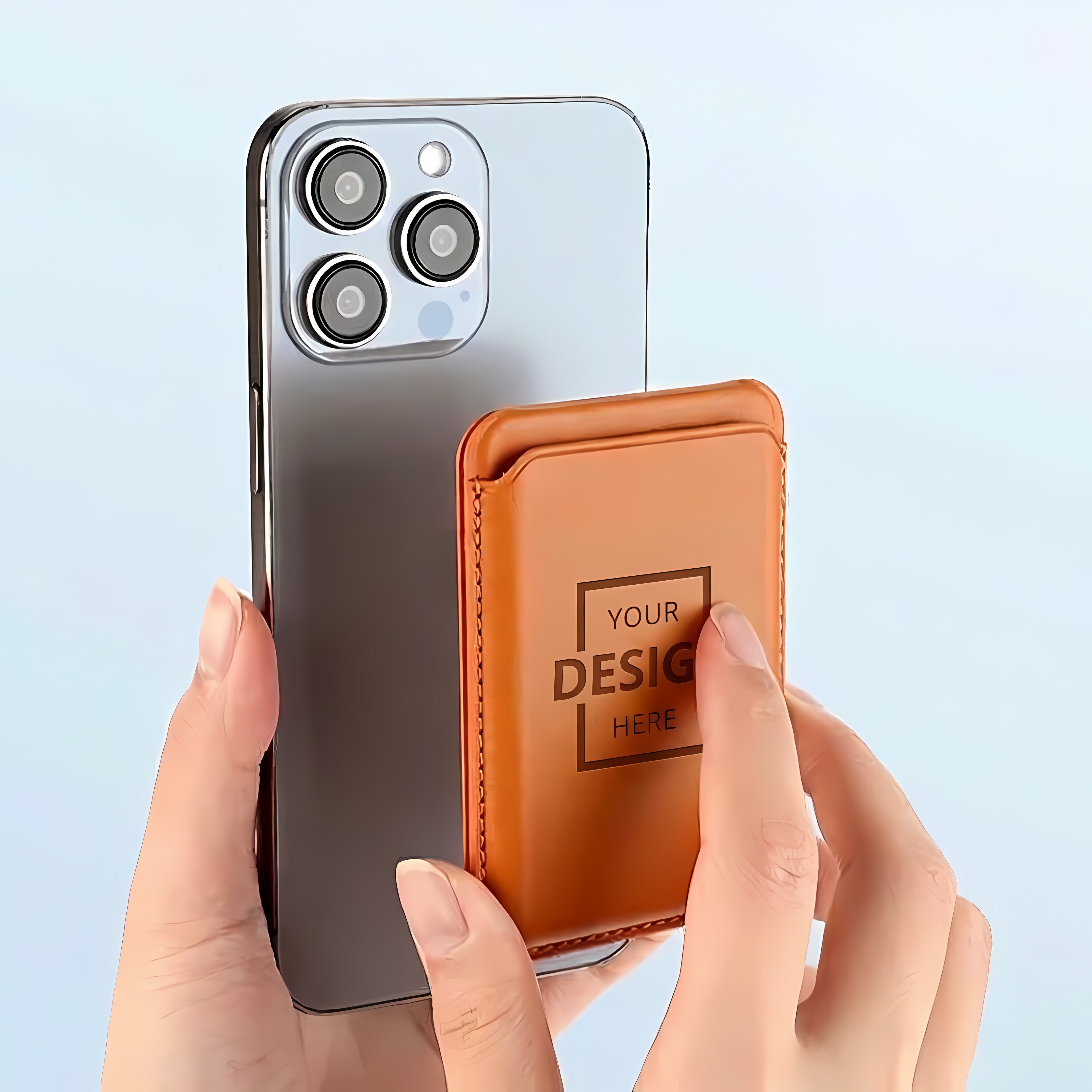 2-In-1 PU Leather Magnetic Mobile Phone Holder & Card Holder | 二合一 PU皮 磁吸手機支架&便携卡包 企業訂製禮品贈品