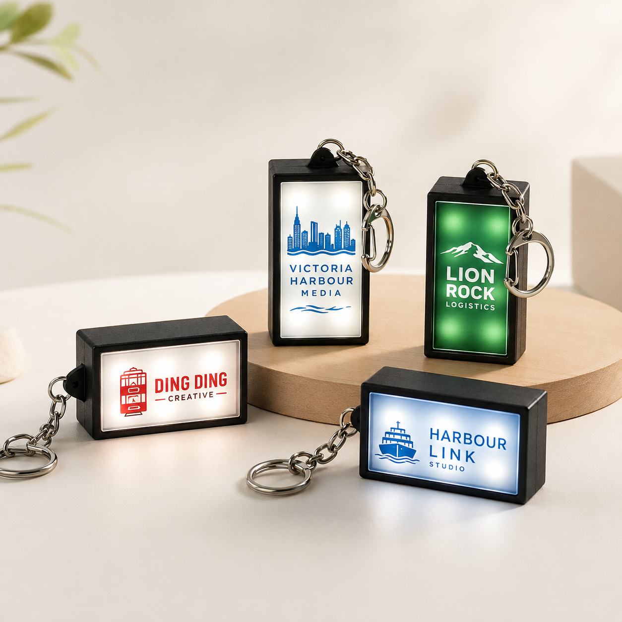 Custom Mini LED Advertising Lightbox Keychain｜客製化迷你發光燈箱廣告匙扣 企業禮贈 品牌宣傳紀念品 活動贈品