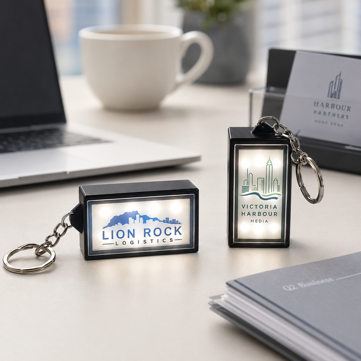 Custom Mini LED Advertising Lightbox Keychain｜客製化迷你發光燈箱廣告匙扣 企業禮贈 品牌宣傳紀念品 活動贈品