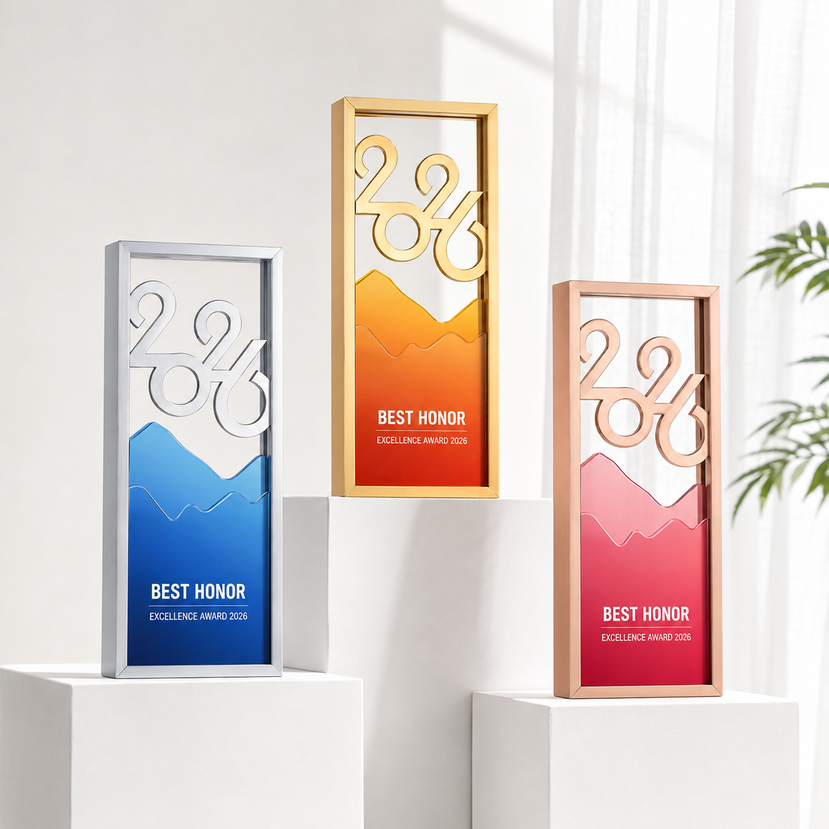 Custom Metal Frame UV-Print Award Trophy 2026｜客製化金屬框架彩印獎座 年度頒獎典禮企業活動賽事團體訂製