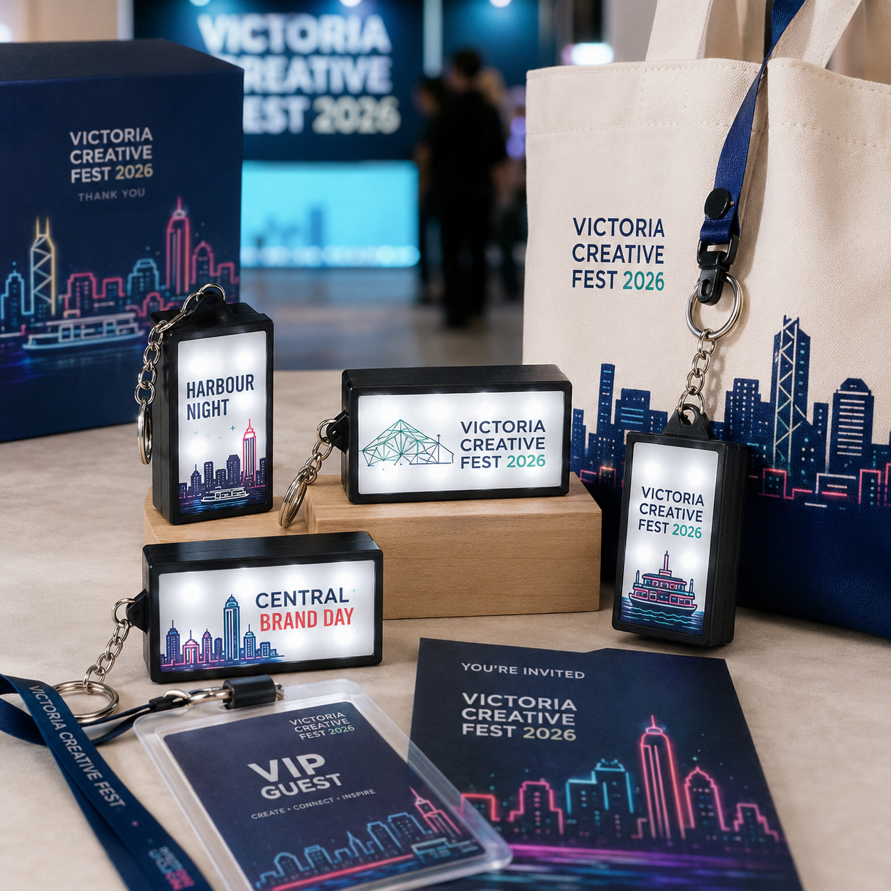 Custom Mini LED Advertising Lightbox Keychain｜客製化迷你發光燈箱廣告匙扣 企業禮贈 品牌宣傳紀念品 活動贈品