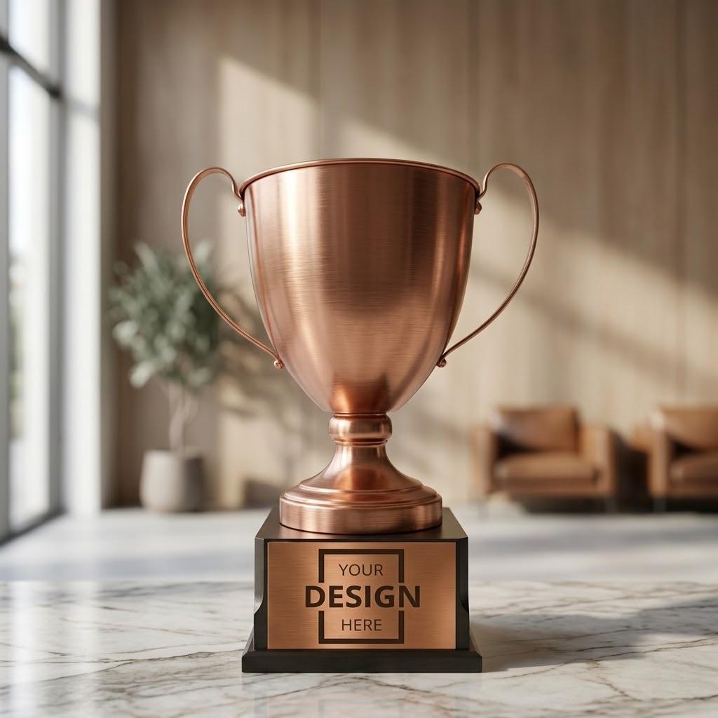 Customizable Metal Trophy Minimalist Designer Trophy | 極簡款大尺寸獎盃 現代風格 適合創意產業與品牌頒獎