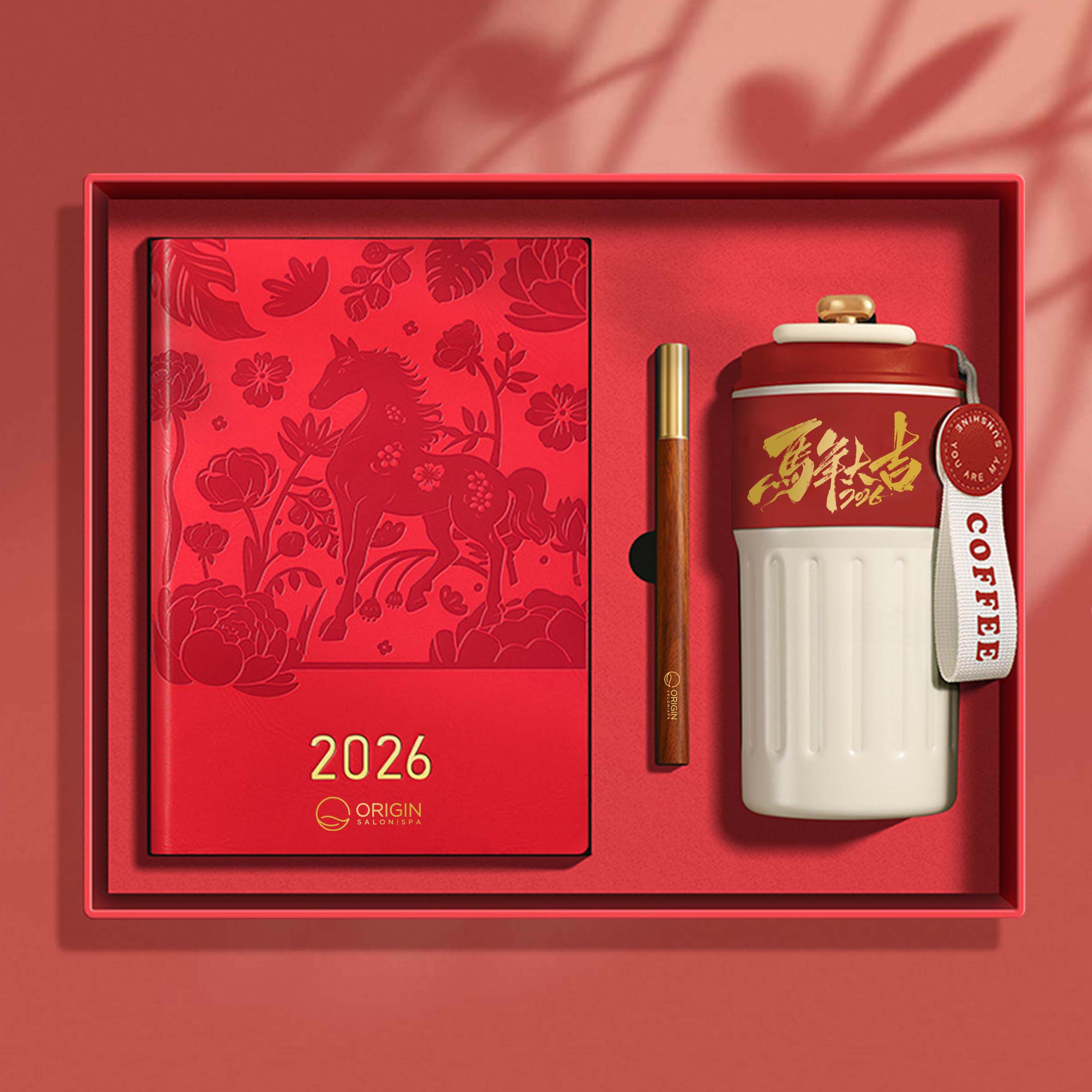 Customized Corporate New Year Gift Set | 訂製企業新年禮品套裝 商務新年禮物 企業年會送禮 咖啡杯筆記本套裝