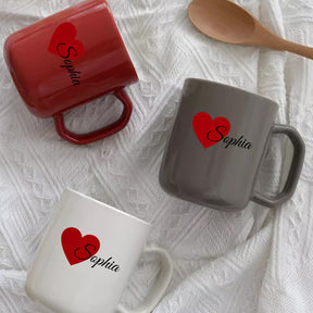 Customized Couple Mug | 情人節禮物 客製情侶愛心姓名定製馬克杯