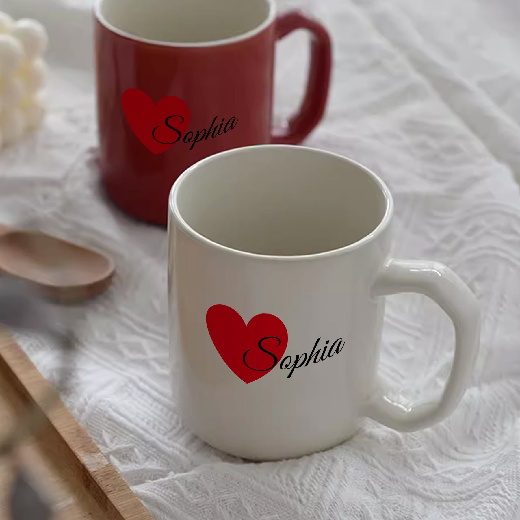 Customized Couple Mug | 情人節禮物 客製情侶愛心姓名定製馬克杯